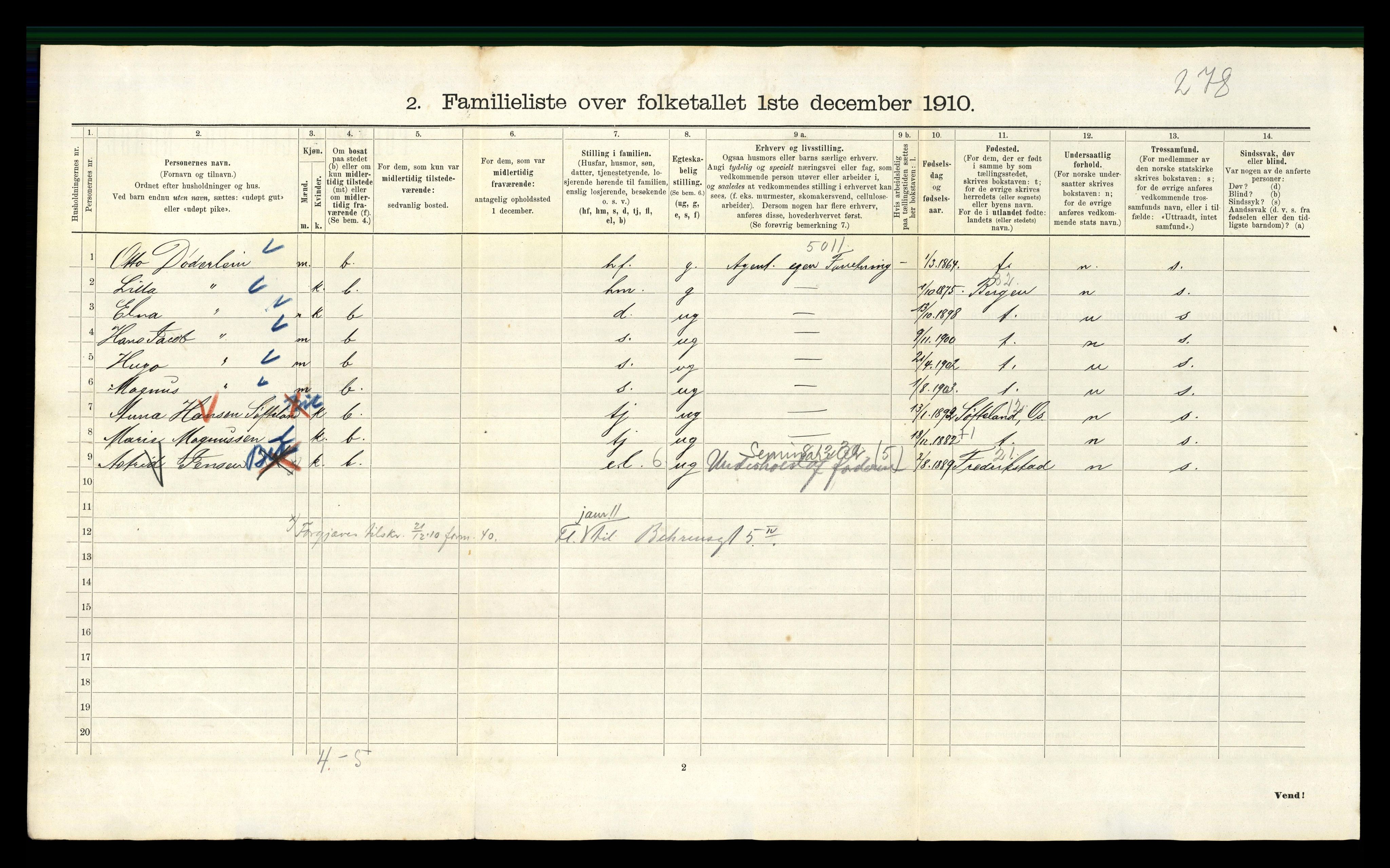 RA, 1910 census for Kristiania, 1910, p. 4458