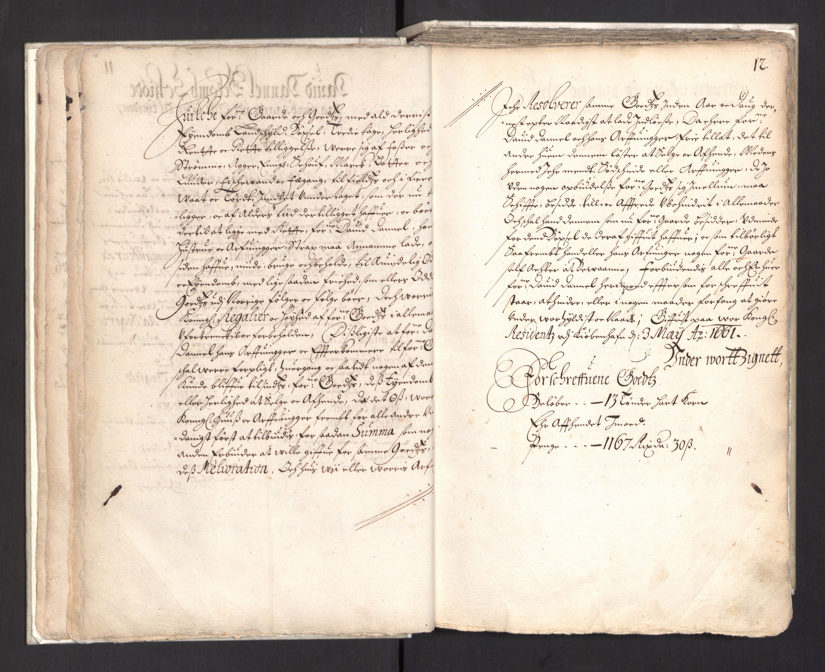 Rentekammeret, Kammerkanselliet, AV/RA-EA-3111/G/Gg/Ggj/Ggja/L0003: Skjøtebok Oa (13), 1661-1669, p. 16