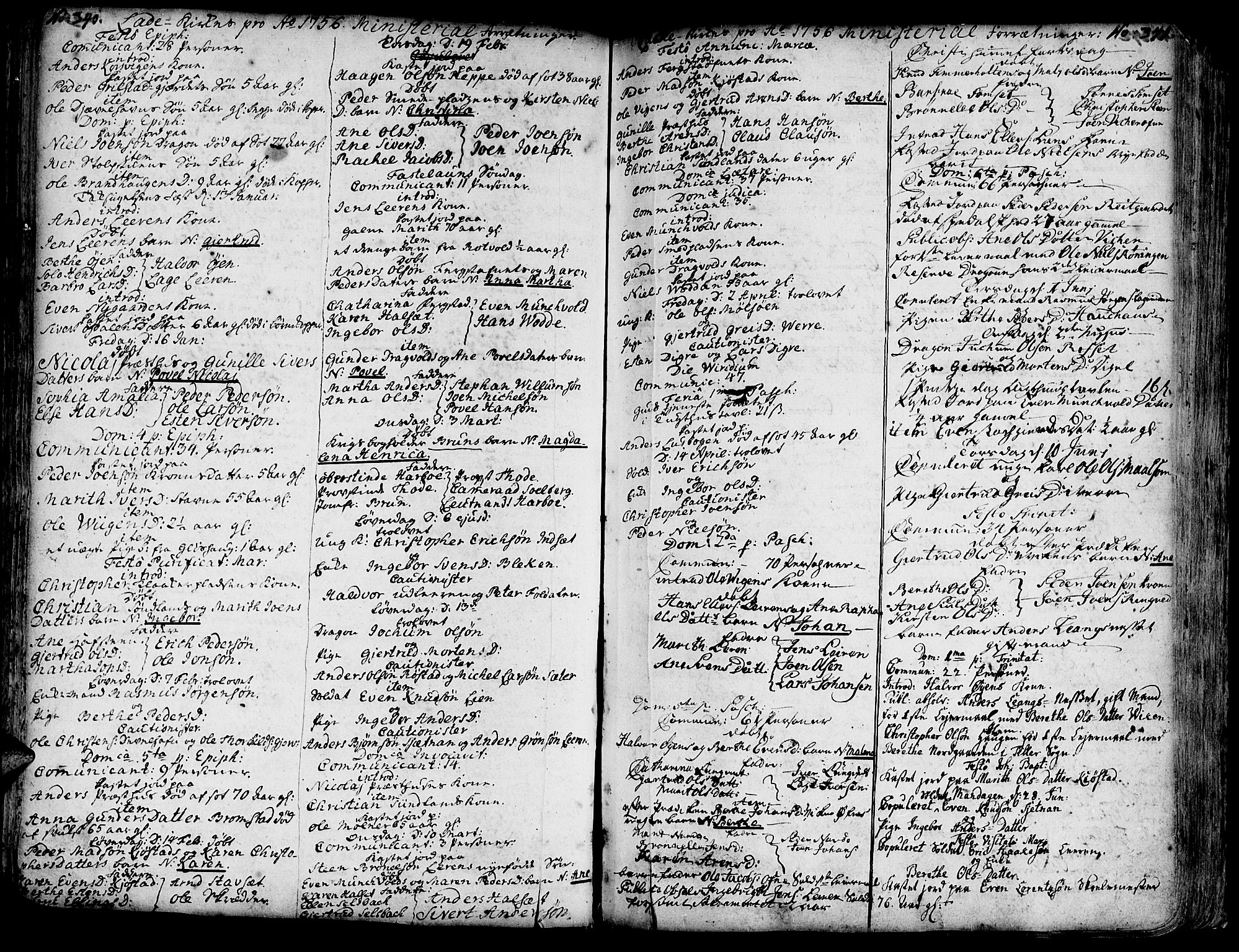 Ministerialprotokoller, klokkerbøker og fødselsregistre - Sør-Trøndelag, SAT/A-1456/606/L0275: Parish register (official) no. 606A01 /1, 1727-1780, p. 340-341