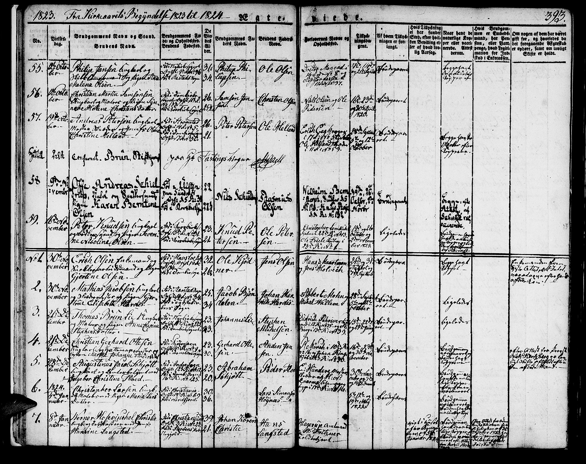 Domkirken sokneprestembete, AV/SAB-A-74801/H/Haa/L0012: Parish register (official) no. A 12, 1821-1840, p. 393