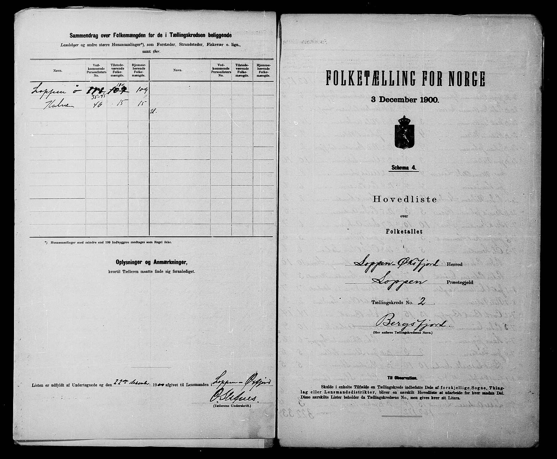 SATØ, 1900 census for Loppa, 1900, p. 6