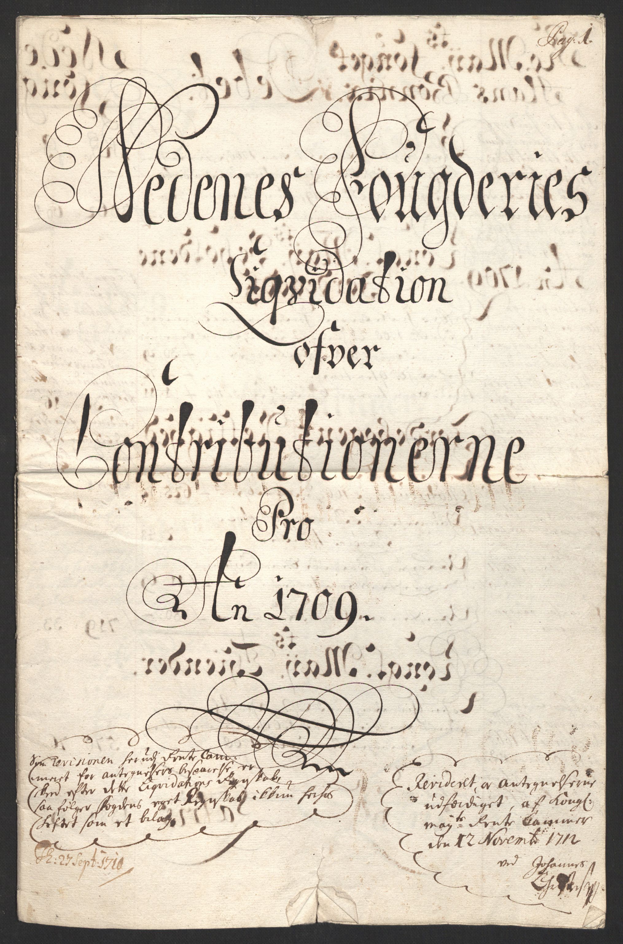 Rentekammeret inntil 1814, Reviderte regnskaper, Fogderegnskap, AV/RA-EA-4092/R39/L2318: Fogderegnskap Nedenes, 1706-1709, p. 431