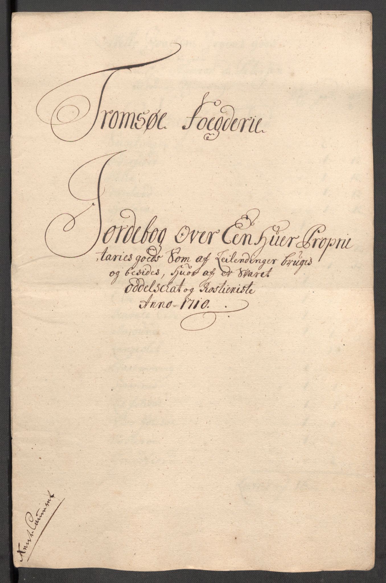 Rentekammeret inntil 1814, Reviderte regnskaper, Fogderegnskap, RA/EA-4092/R68/L4757: Fogderegnskap Senja og Troms, 1708-1710, p. 269