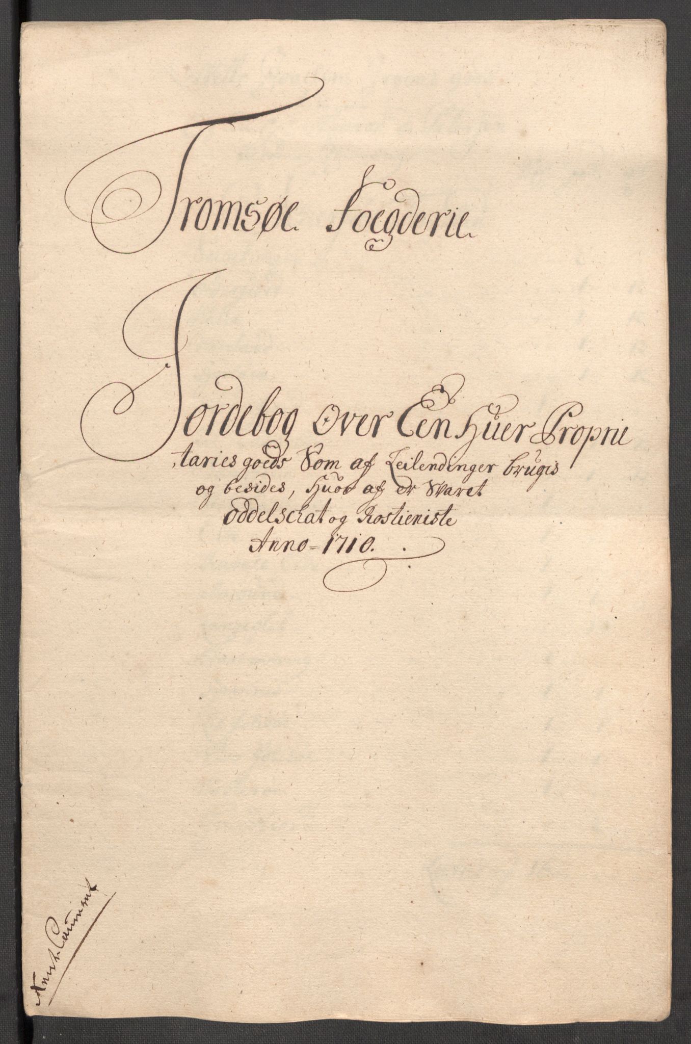 Rentekammeret inntil 1814, Reviderte regnskaper, Fogderegnskap, AV/RA-EA-4092/R68/L4757: Fogderegnskap Senja og Troms, 1708-1710, p. 269