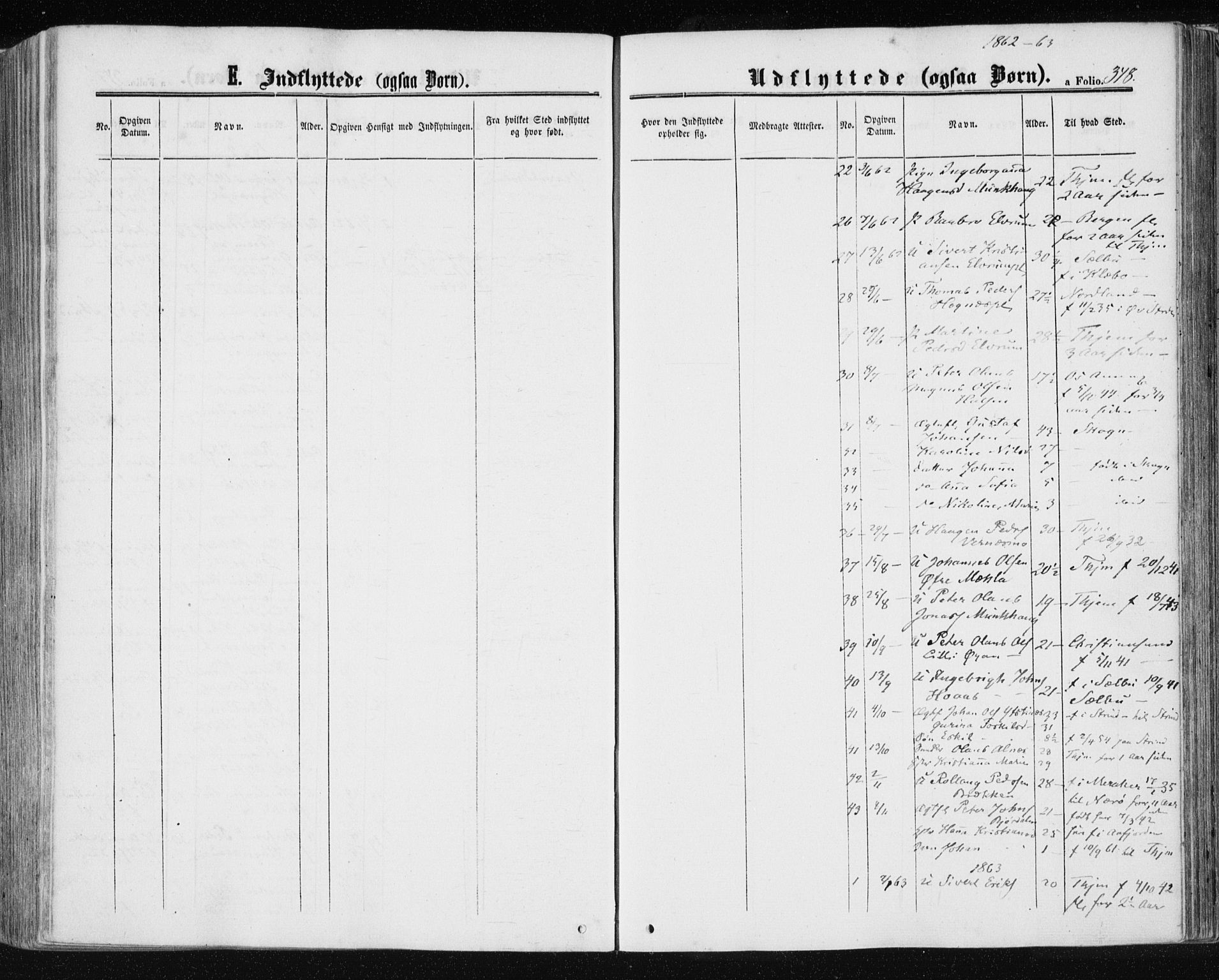 Ministerialprotokoller, klokkerbøker og fødselsregistre - Nord-Trøndelag, SAT/A-1458/709/L0075: Parish register (official) no. 709A15, 1859-1870, p. 348