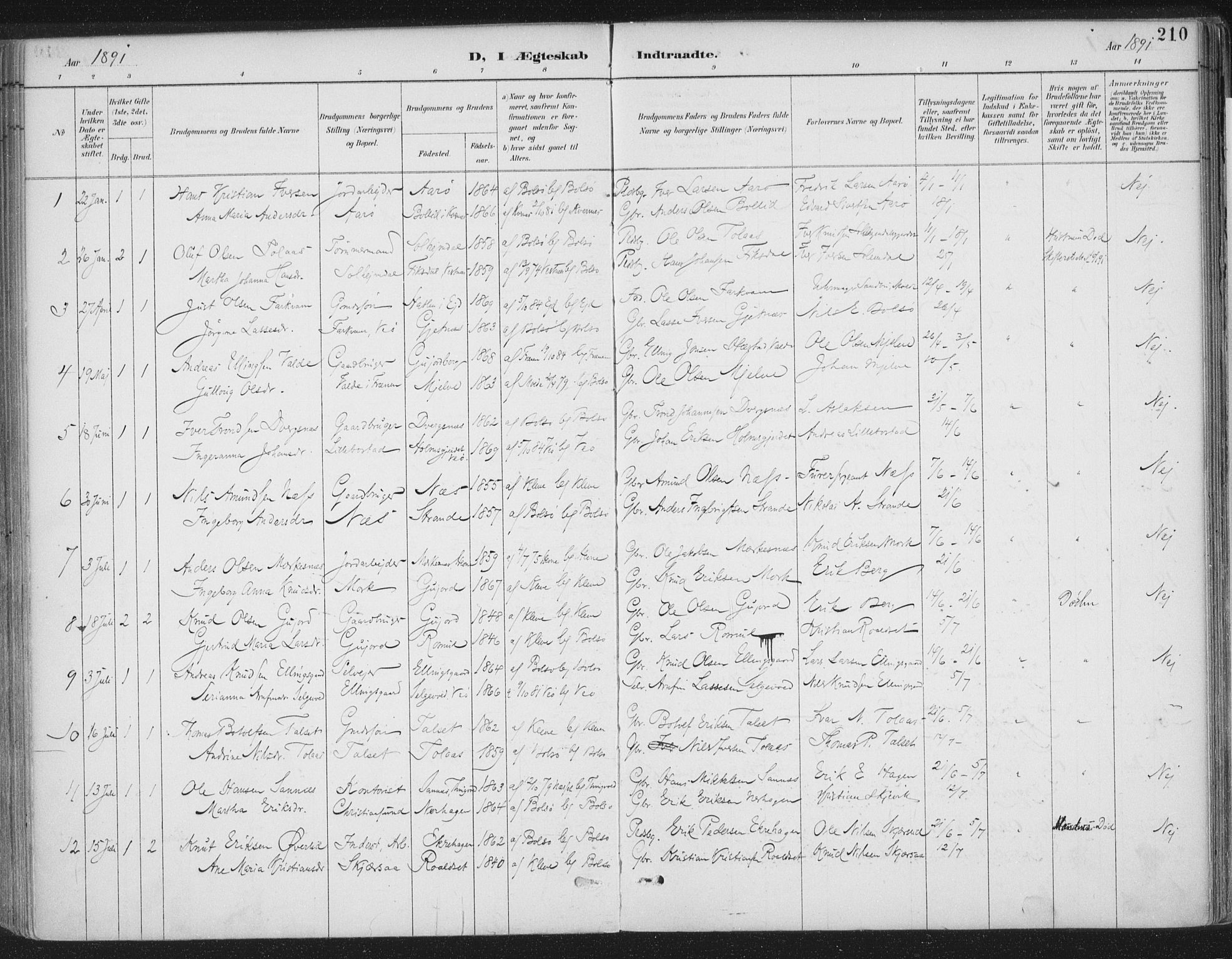 Ministerialprotokoller, klokkerbøker og fødselsregistre - Møre og Romsdal, SAT/A-1454/555/L0658: Parish register (official) no. 555A09, 1887-1917, p. 210