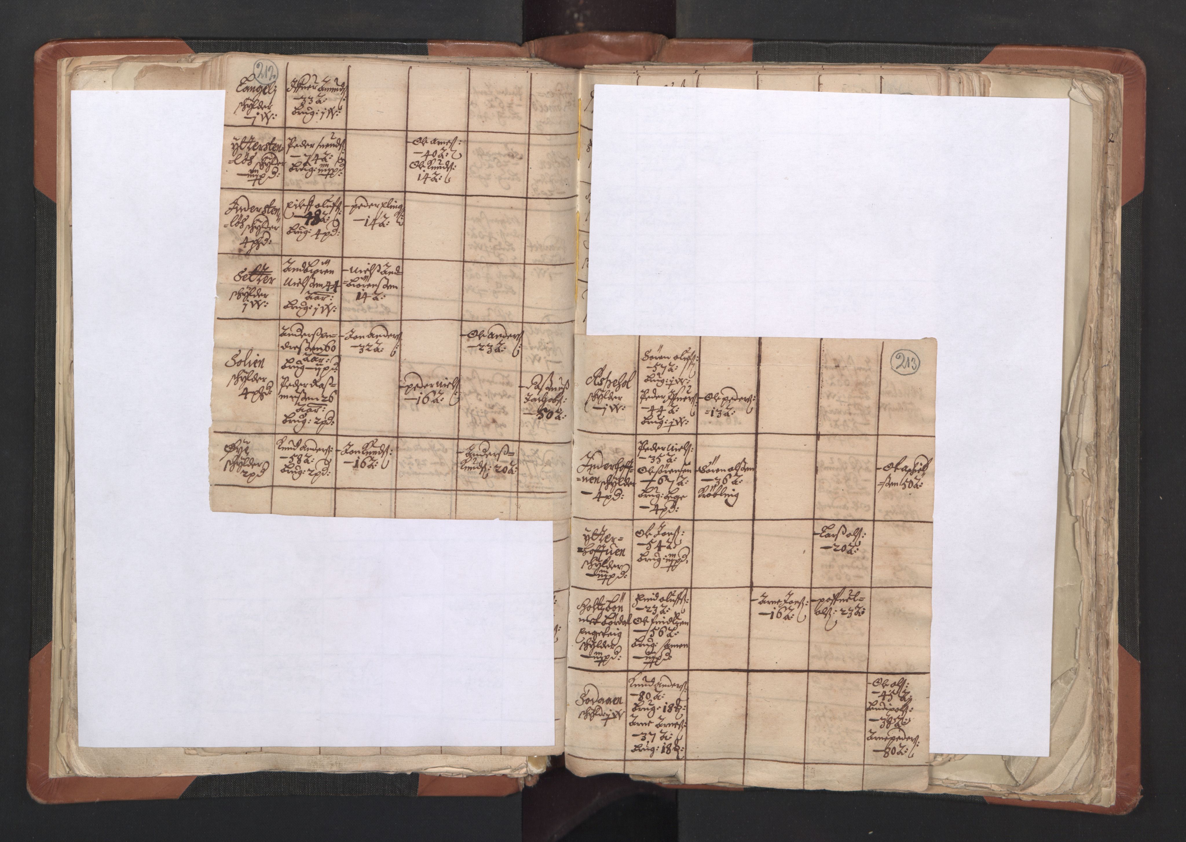 RA, Vicar's Census 1664-1666, no. 27: Romsdal deanery, 1664-1666, p. 212-213