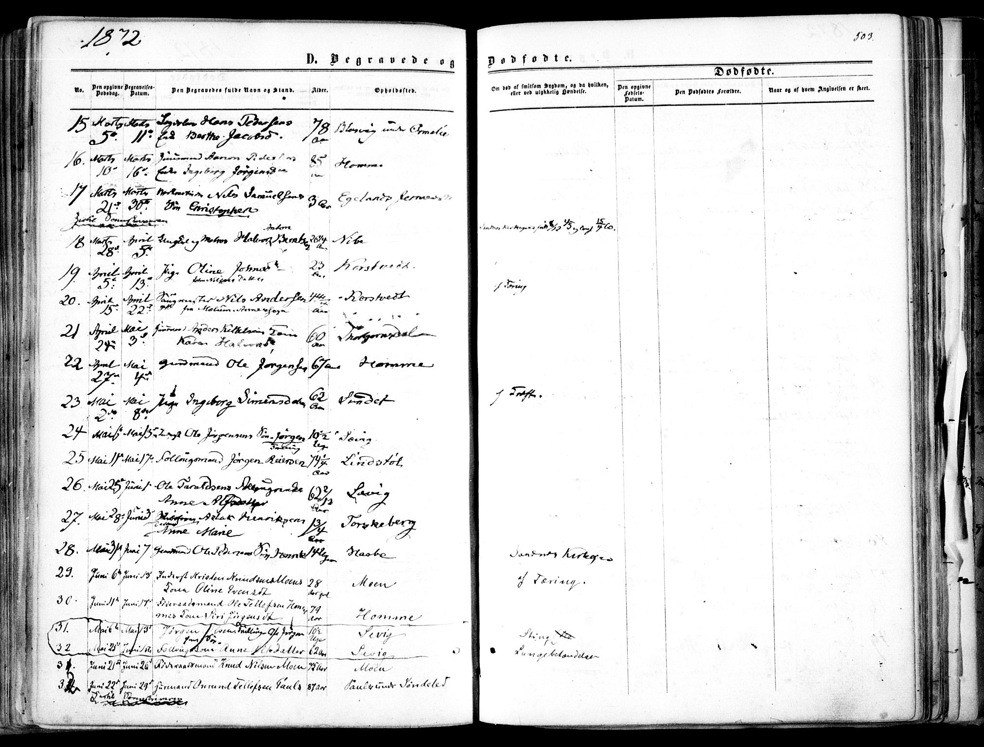 Søndeled sokneprestkontor, AV/SAK-1111-0038/F/Fa/L0003: Parish register (official) no. A 3, 1861-1879, p. 503