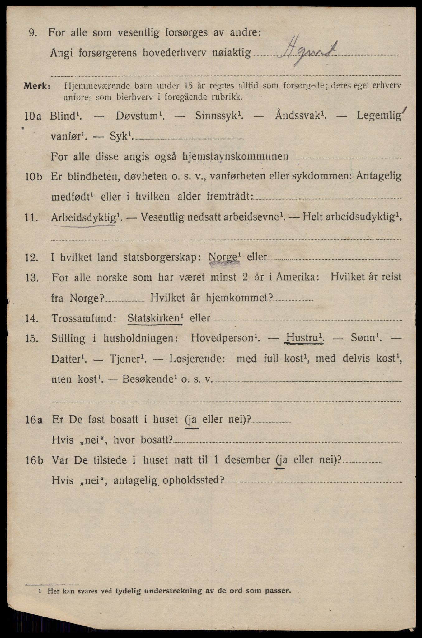 SAT, 1920 census for Trondheim, 1920, p. 47755