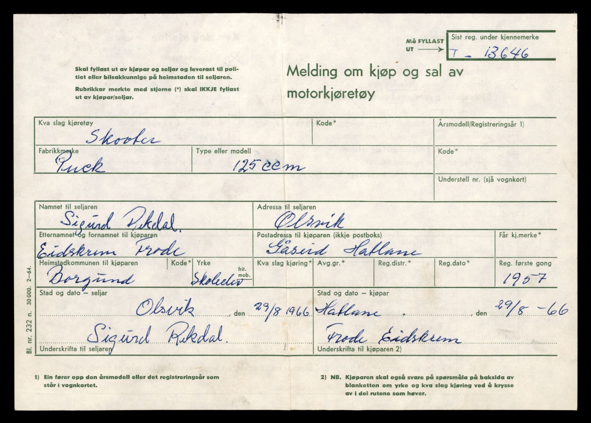 Møre og Romsdal vegkontor - Ålesund trafikkstasjon, AV/SAT-A-4099/F/Fe/L0040: Registreringskort for kjøretøy T 13531 - T 13709, 1927-1998, p. 2031