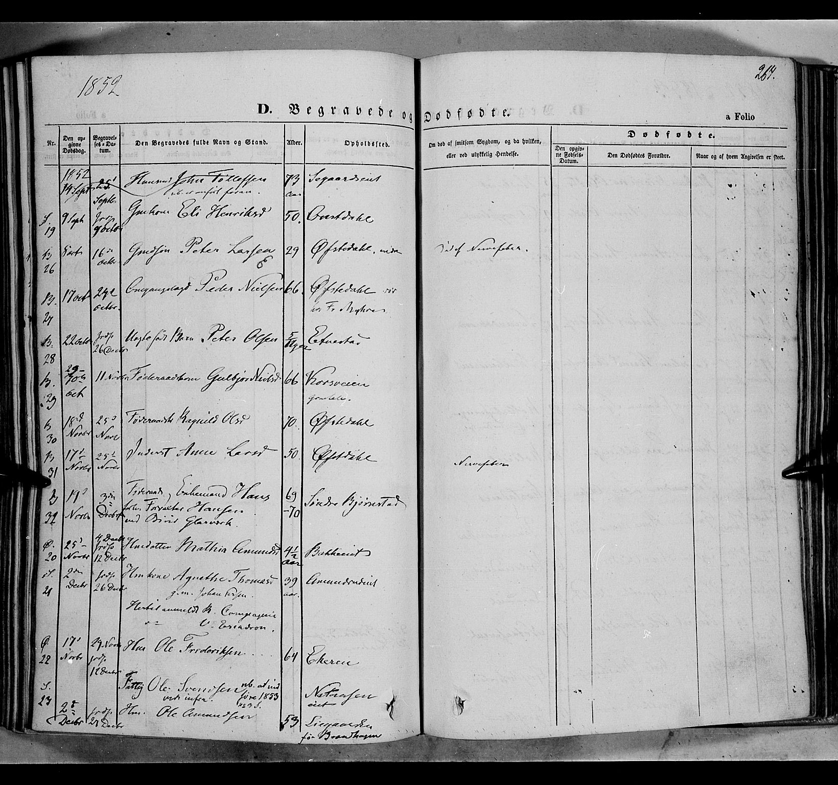 Biri prestekontor, SAH/PREST-096/H/Ha/Haa/L0005: Parish register (official) no. 5, 1843-1854, p. 264