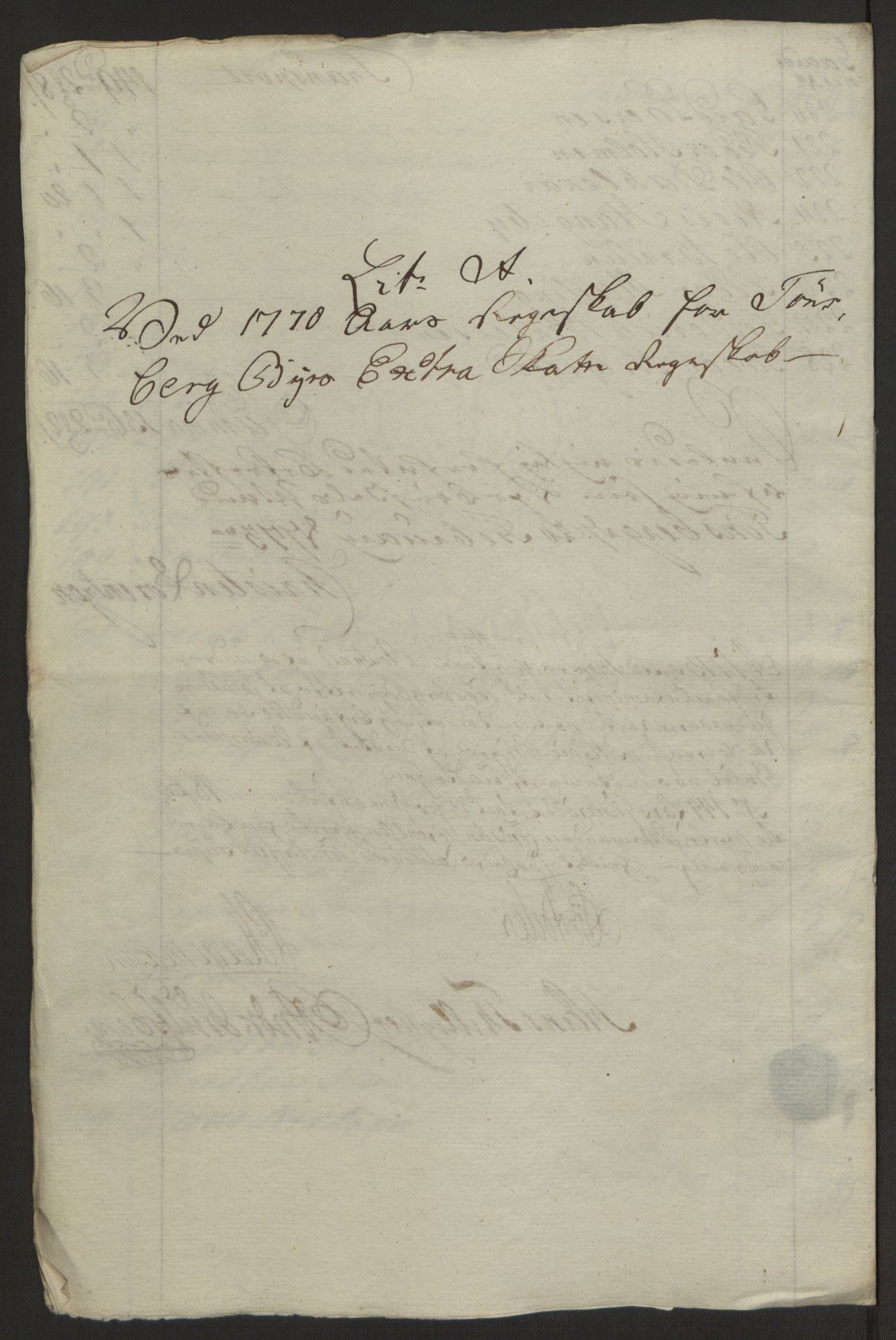 Rentekammeret inntil 1814, Reviderte regnskaper, Byregnskaper, AV/RA-EA-4066/R/Rh/L0162/0001: [H4] Kontribusjonsregnskap / Ekstraskatt, Tønsberg, 1762-1772, p. 378