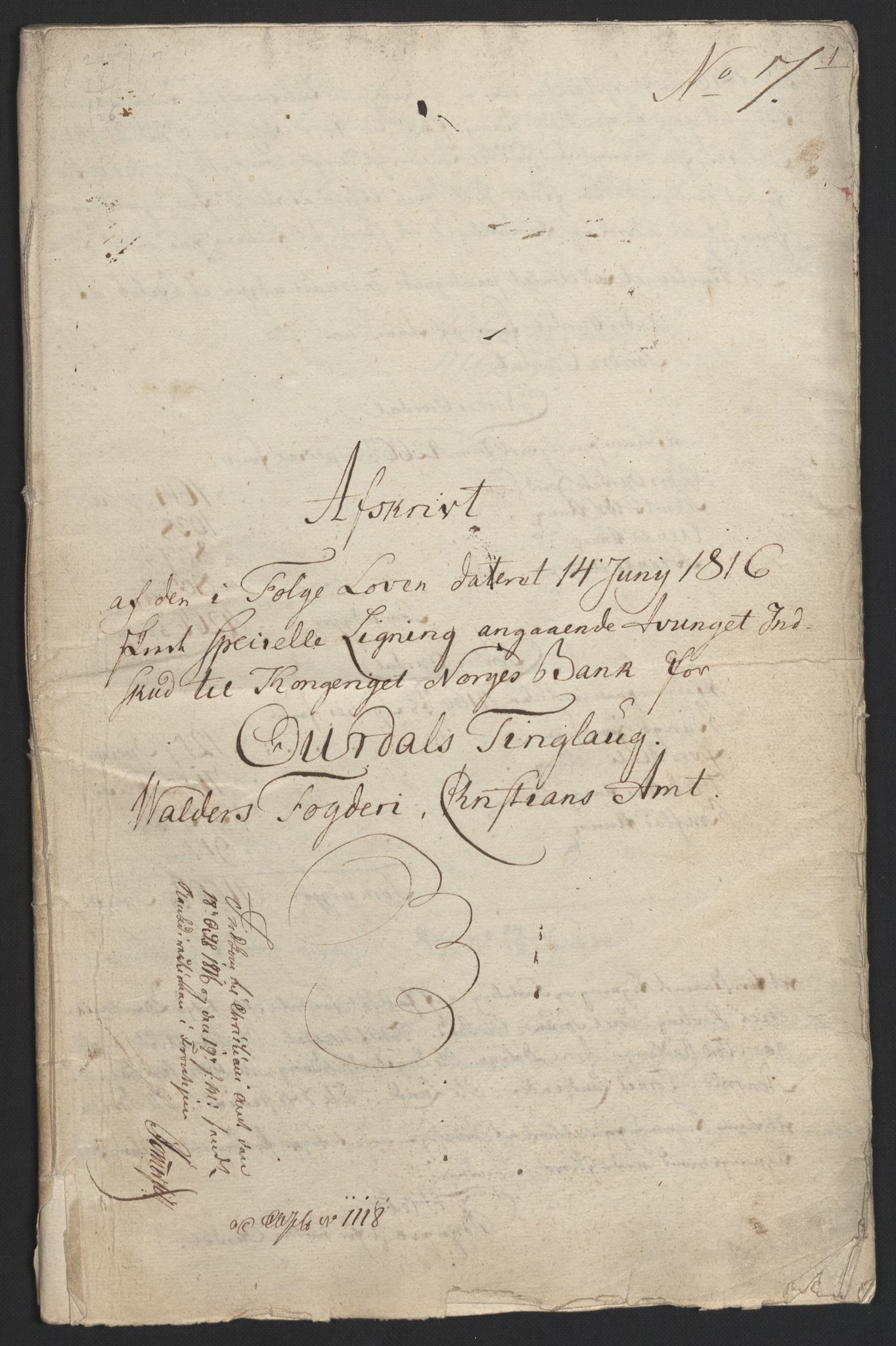Sølvskatten 1816, NOBA/SOLVSKATTEN/A/L0014: Bind 15: Hadeland og Land fogderi, 1816, p. 65