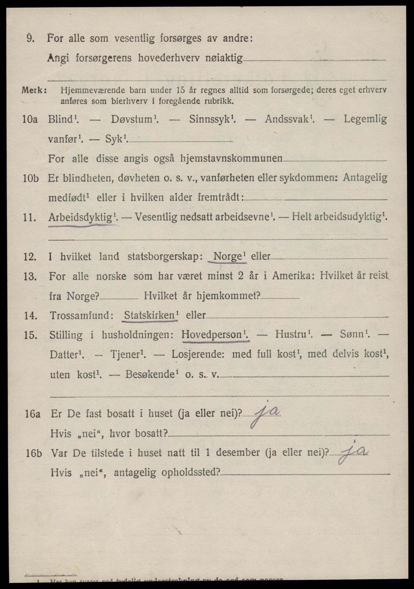 SAT, 1920 census for Vanylven, 1920, p. 2270