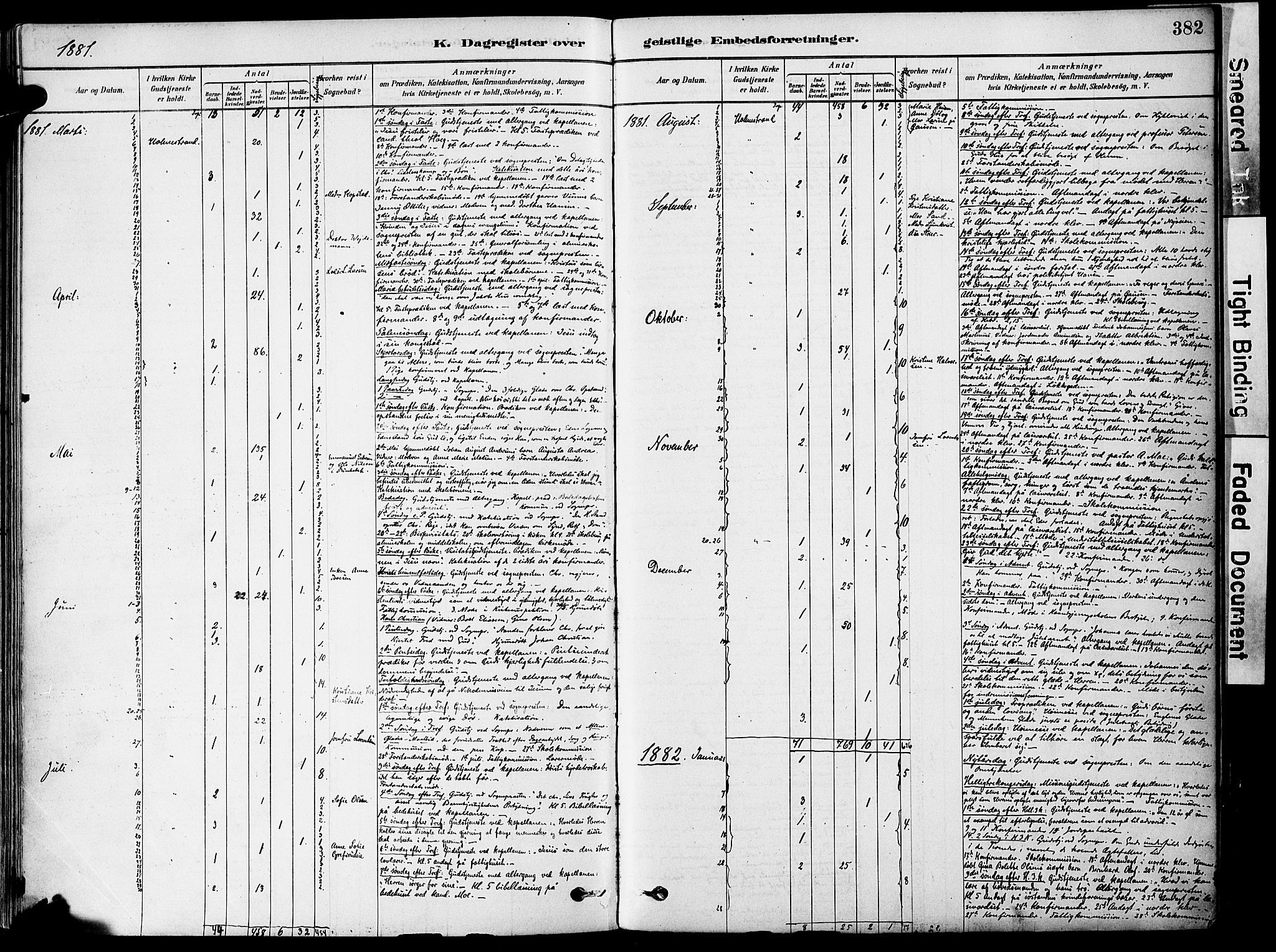 Holmestrand kirkebøker, AV/SAKO-A-346/F/Fa/L0004: Parish register (official) no. 4, 1880-1901, p. 382