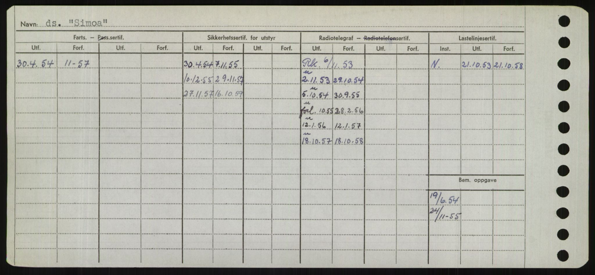 Sjøfartsdirektoratet med forløpere, Skipsmålingen, RA/S-1627/H/Hd/L0033: Fartøy, Sevi-Sjø, p. 186