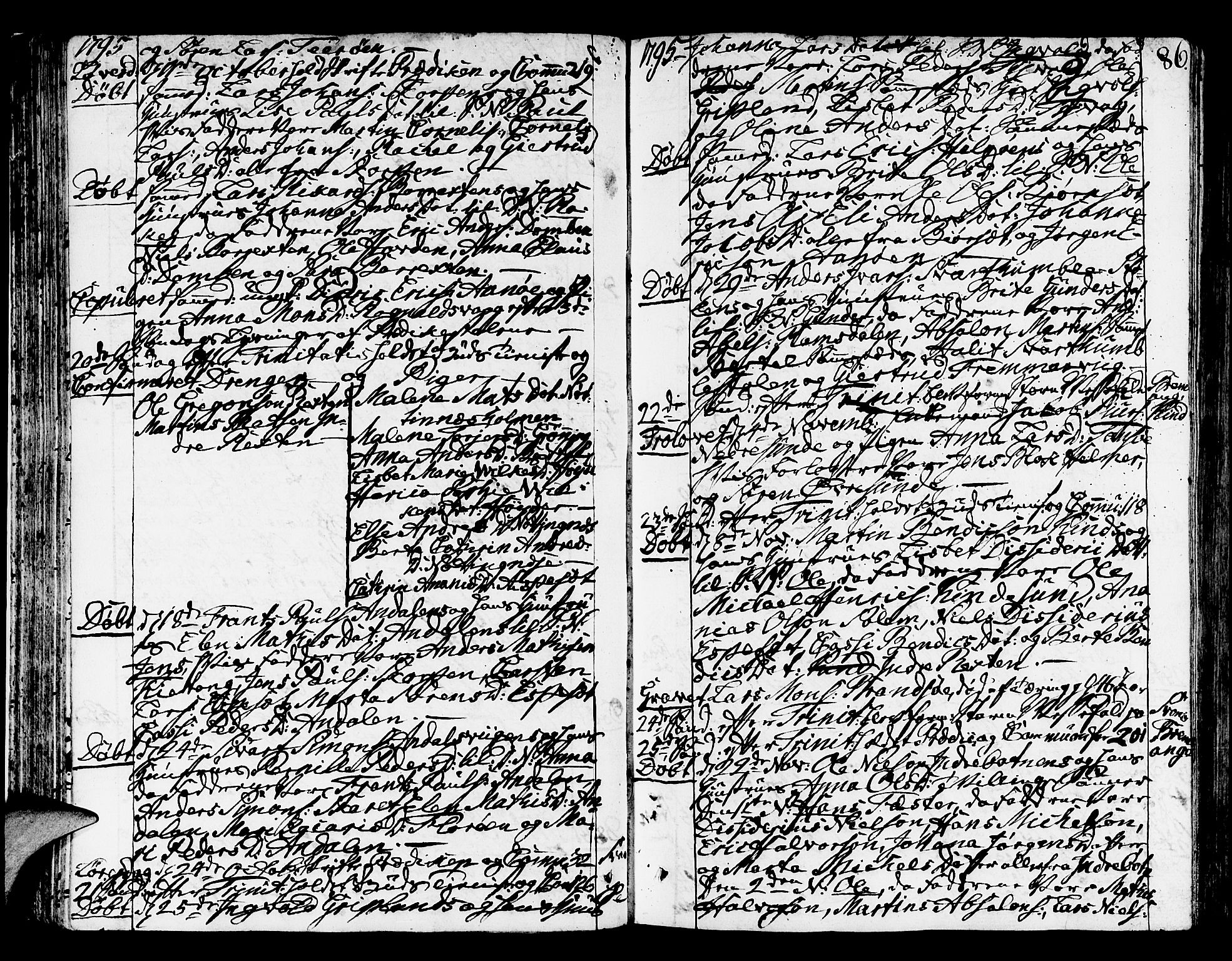 Kinn sokneprestembete, AV/SAB-A-80801/H/Haa/Haaa/L0003: Parish register (official) no. A 3, 1785-1821, p. 86