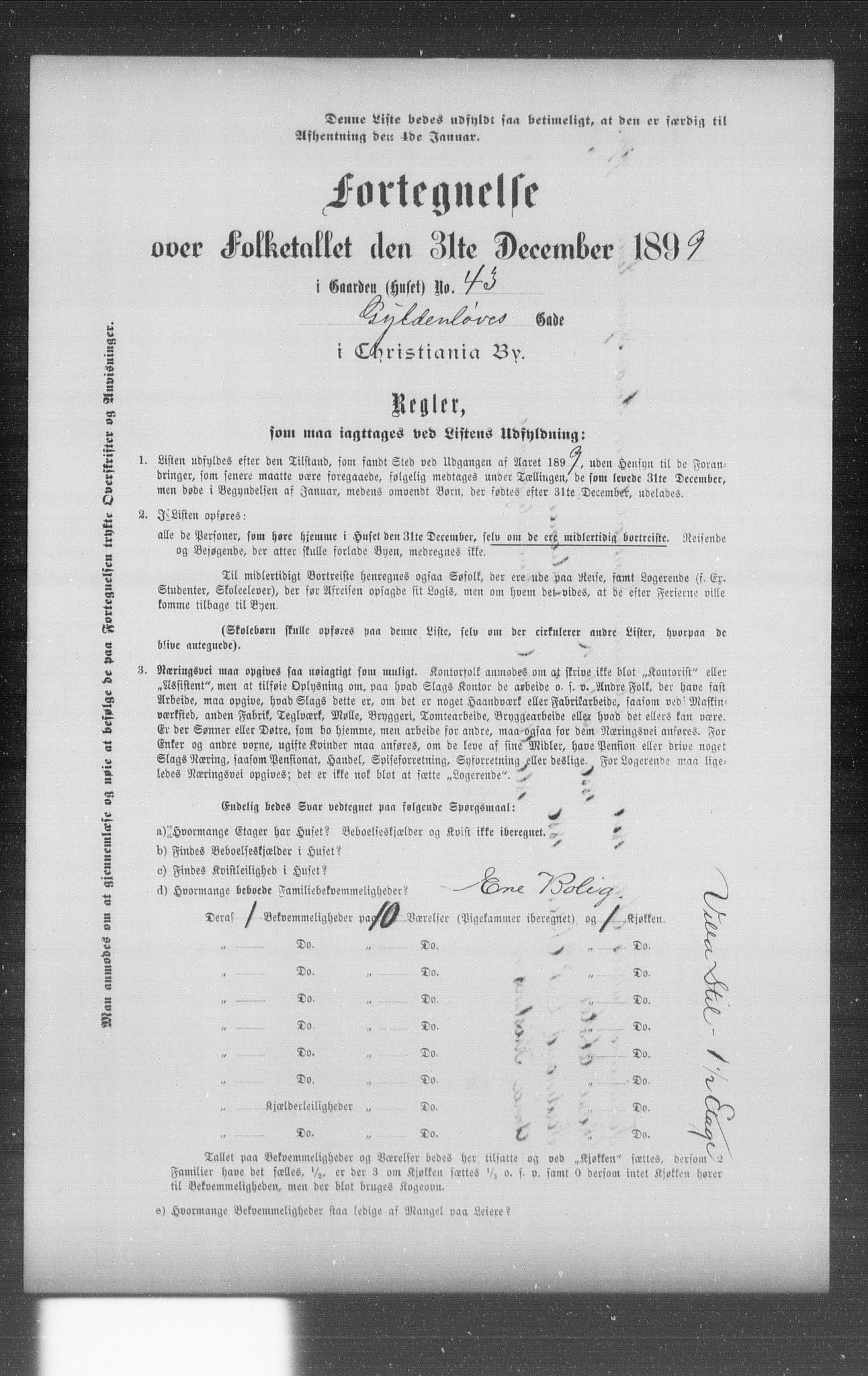 OBA, Municipal Census 1899 for Kristiania, 1899, p. 4421