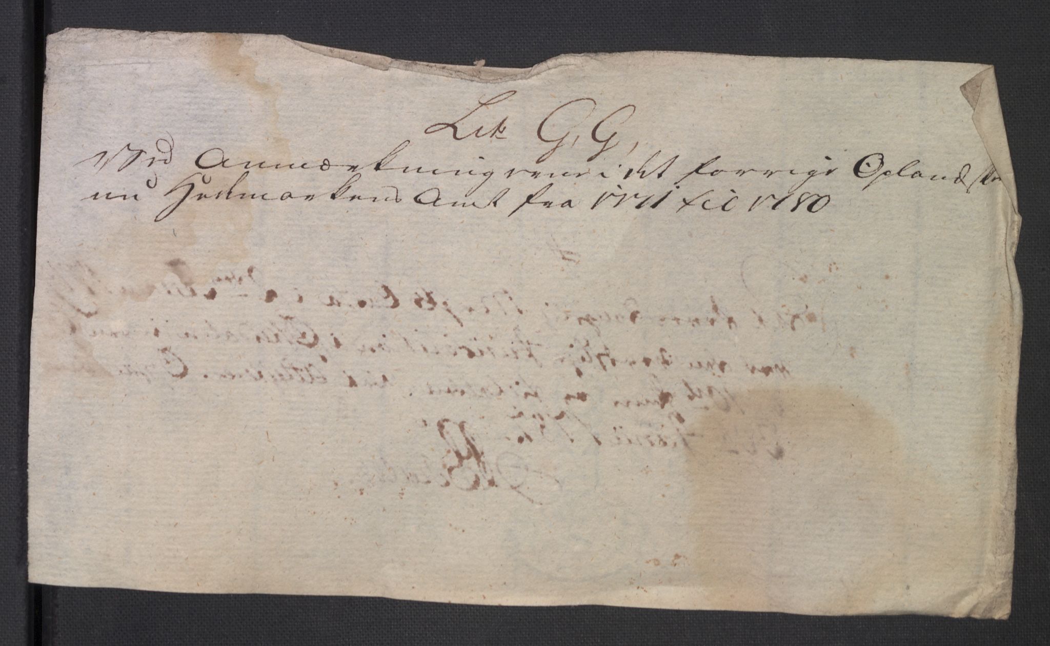 Rentekammeret inntil 1814, Reviderte regnskaper, Mindre regnskaper, AV/RA-EA-4068/Rb/L0014: Opplands amt, 1771-1779, p. 666