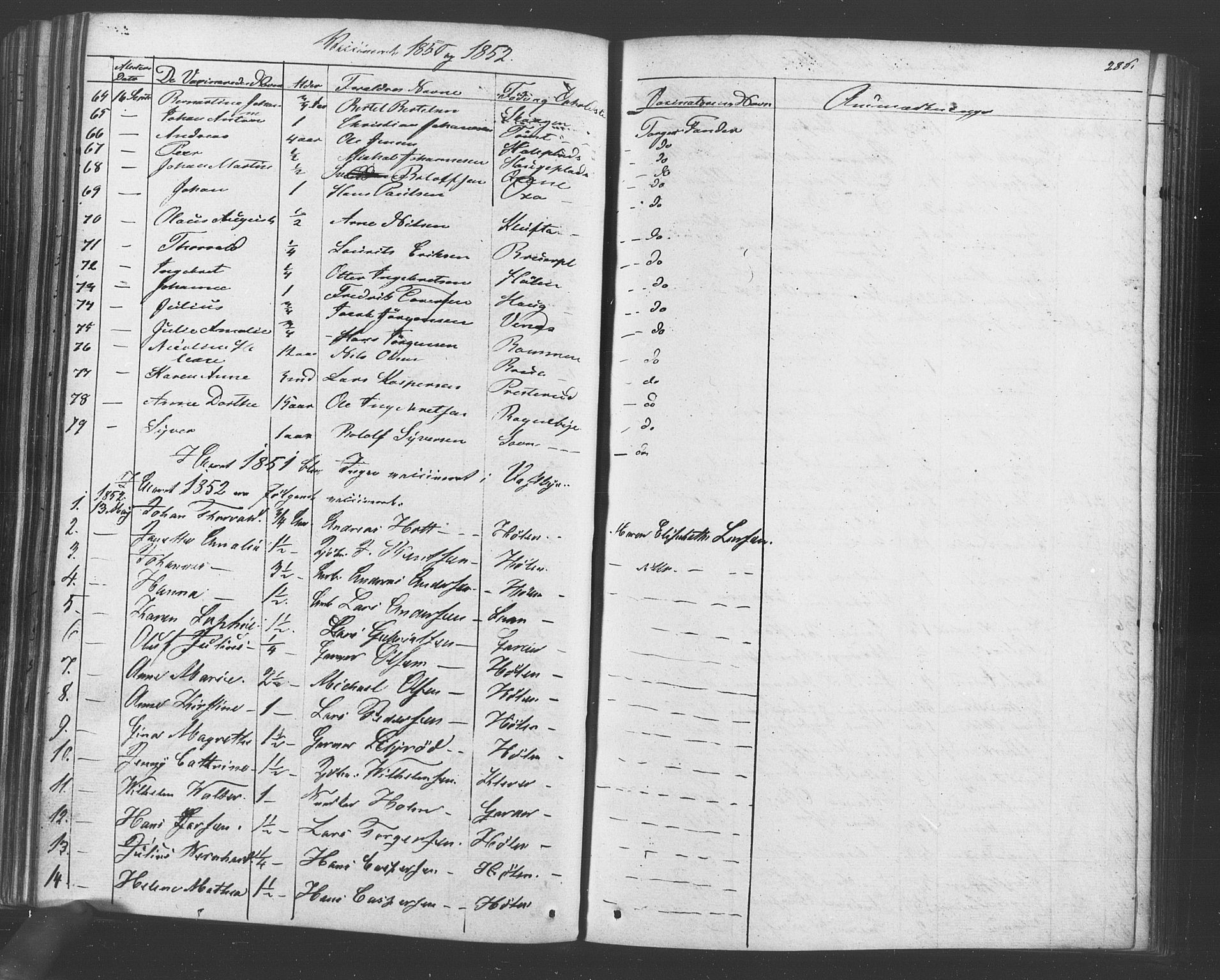 Vestby prestekontor Kirkebøker, AV/SAO-A-10893/F/Fa/L0007: Parish register (official) no. I 7, 1850-1862, p. 286