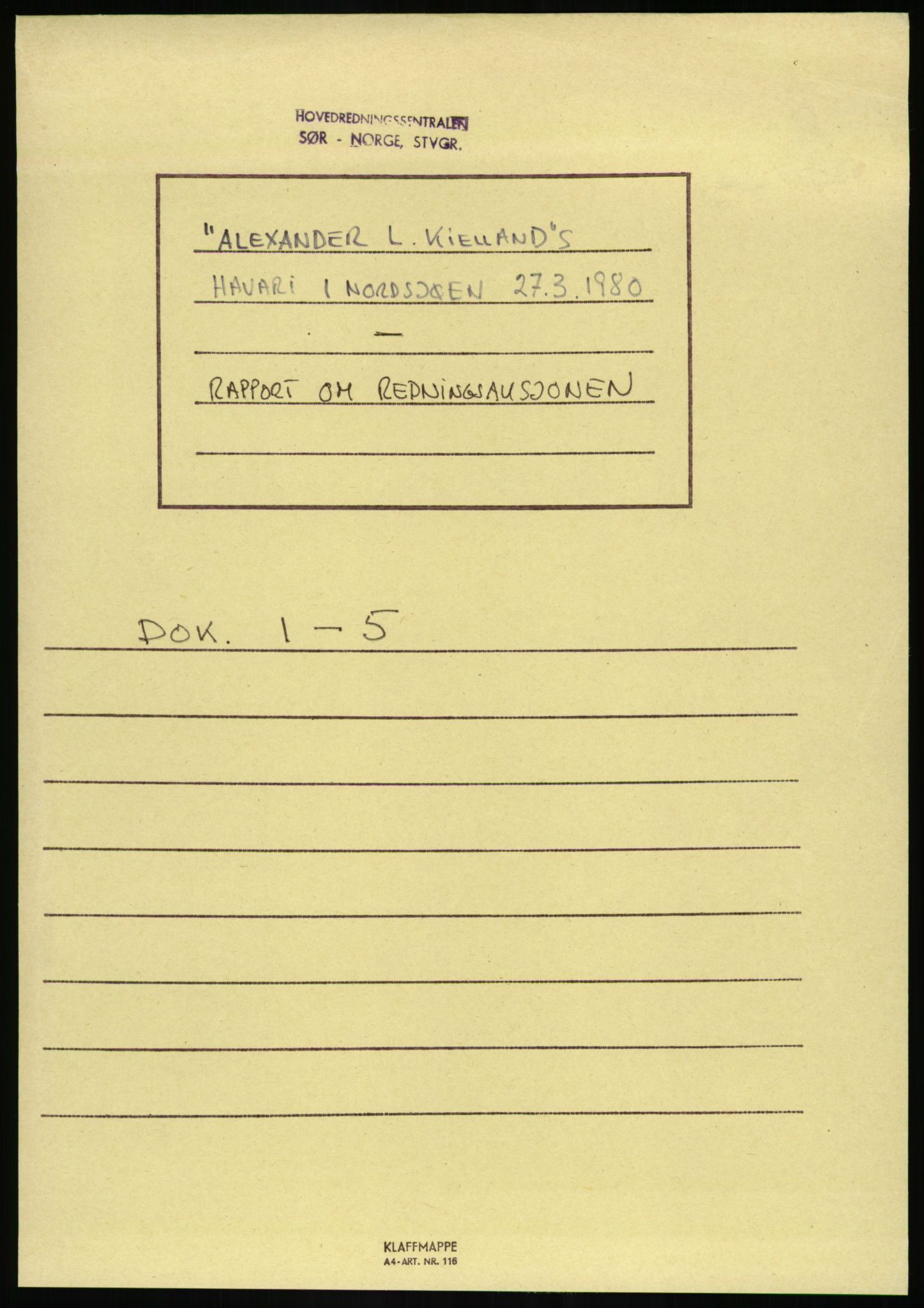 Justisdepartementet, Granskningskommisjonen ved Alexander Kielland-ulykken 27.3.1980, AV/RA-S-1165/D/L0017: P Hjelpefartøy (Doku.liste + P1-P6 av 6)/Q Hovedredningssentralen (Q0-Q27 av 27), 1980-1981, p. 59