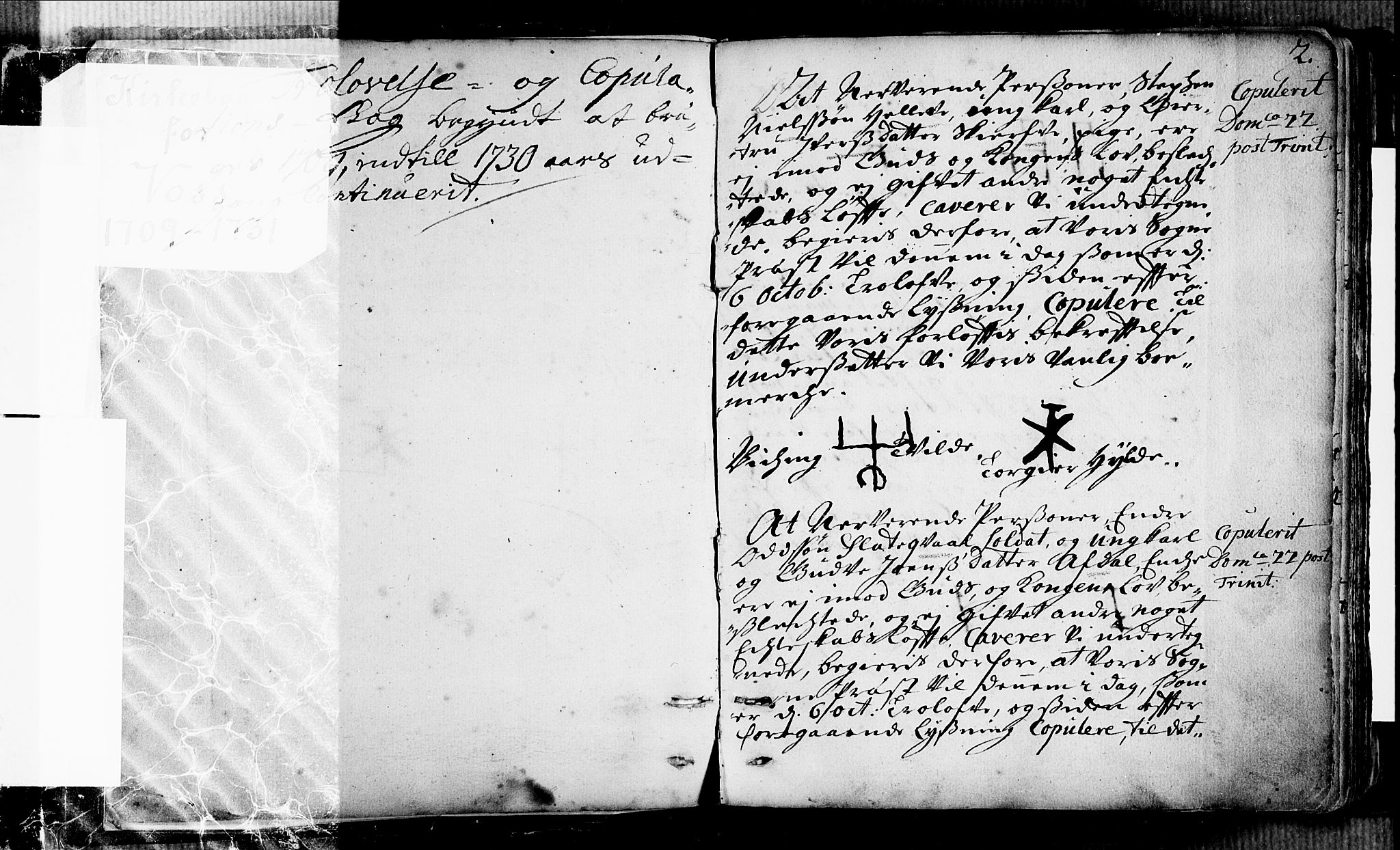Voss sokneprestembete, SAB/A-79001/H/Haa: Parish register (official) no. A 2, 1709-1730, p. 2