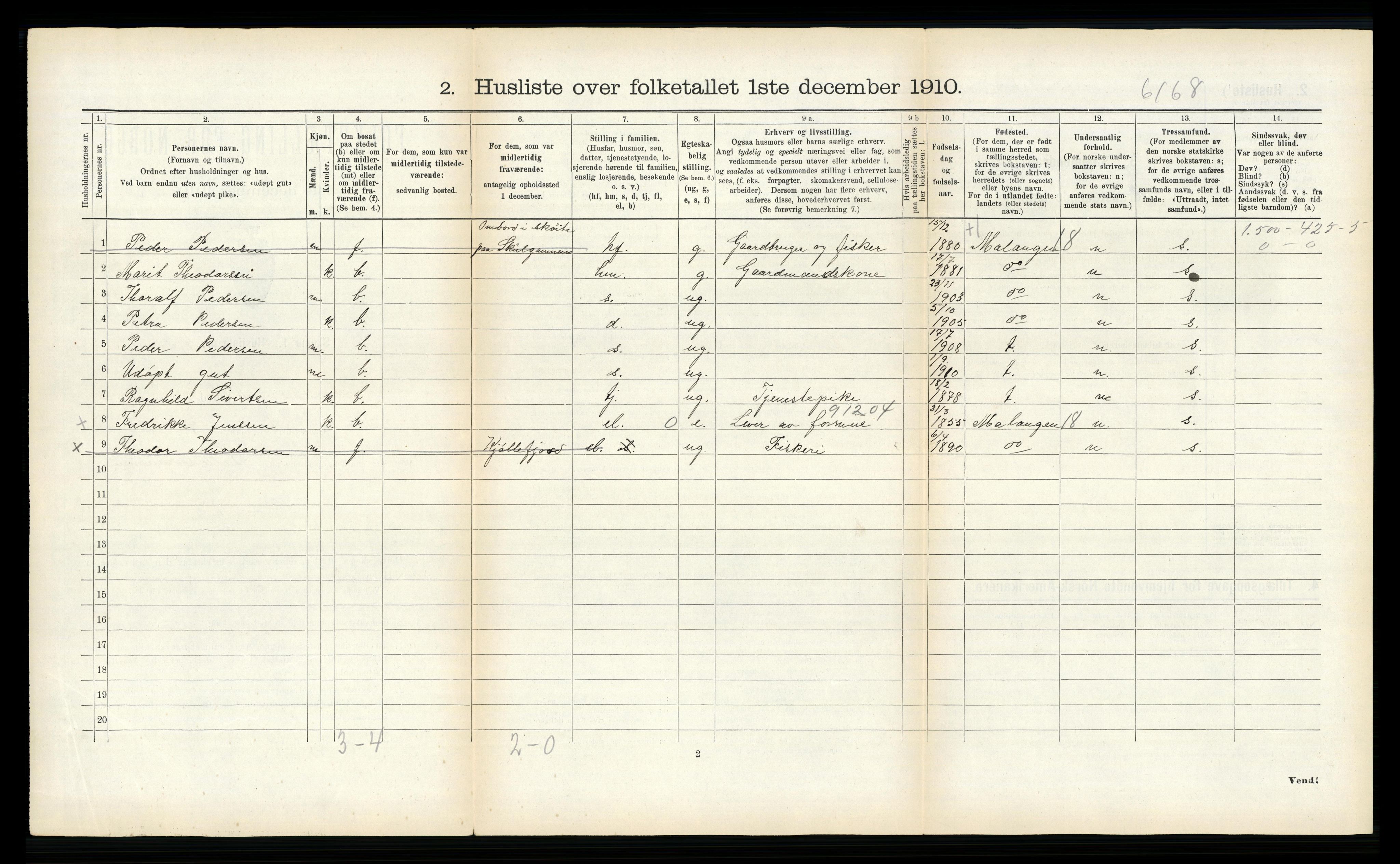 RA, 1910 census for Tromsøysund, 1910, p. 678
