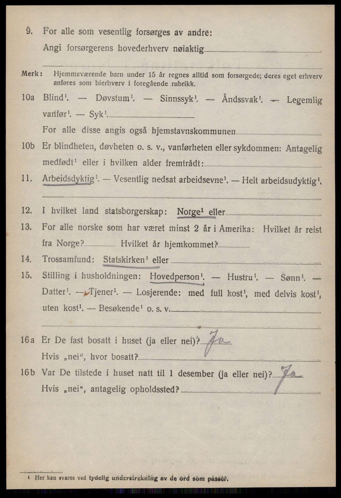 SAT, 1920 census for Vatne, 1920, p. 2661