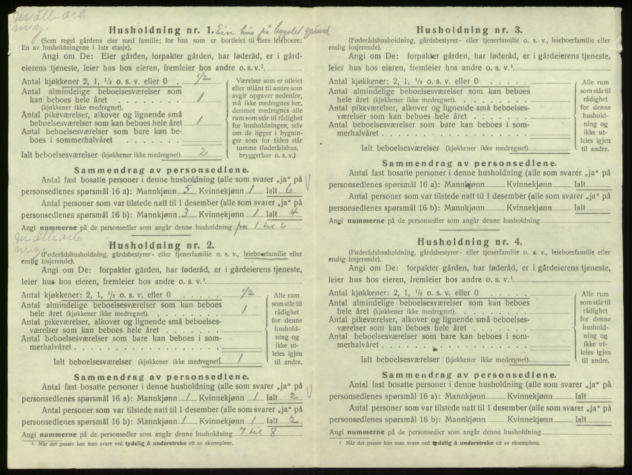 SAB, 1920 census for Hosanger, 1920, p. 545