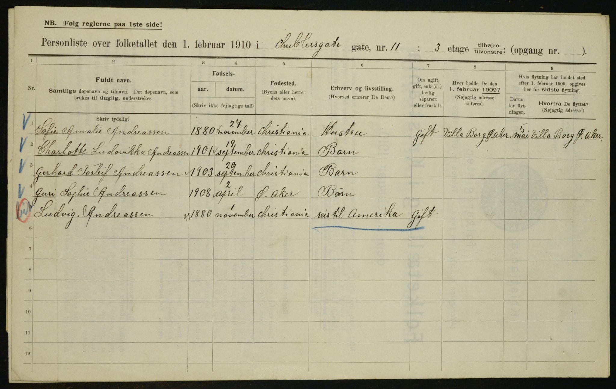 OBA, Municipal Census 1910 for Kristiania, 1910, p. 88751