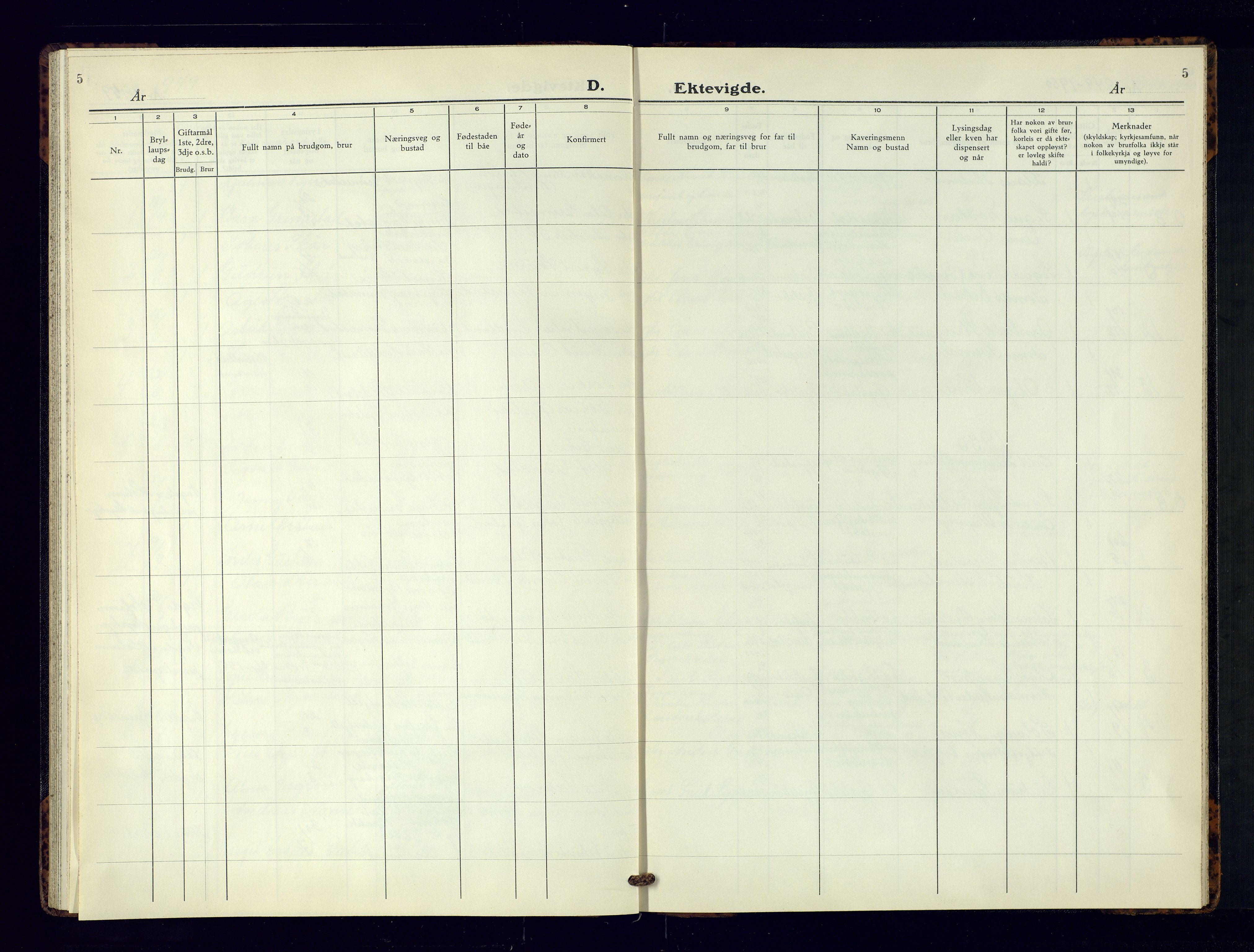 Holum sokneprestkontor, AV/SAK-1111-0022/F/Fb/Fbc/L0006: Parish register (copy) no. B-6, 1946-1959, p. 5