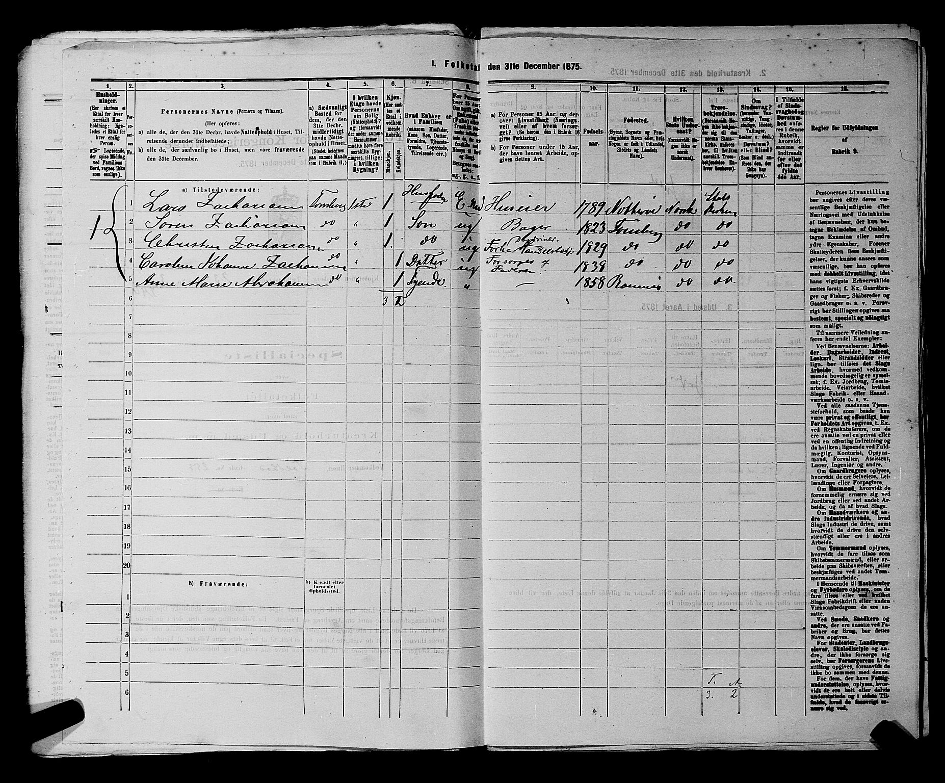 SAKO, 1875 census for 0705P Tønsberg, 1875, p. 728