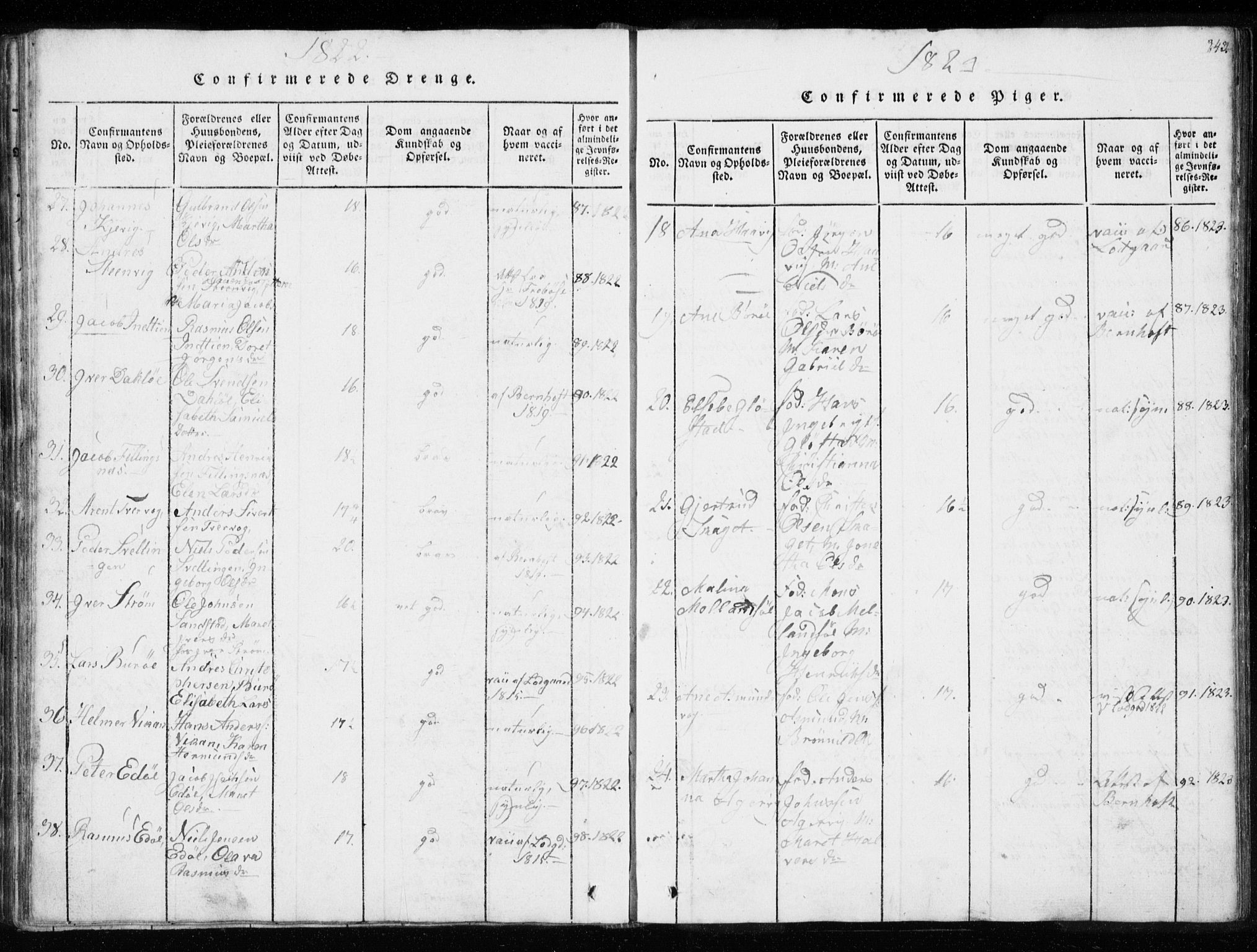 Ministerialprotokoller, klokkerbøker og fødselsregistre - Sør-Trøndelag, AV/SAT-A-1456/634/L0527: Parish register (official) no. 634A03, 1818-1826, p. 243