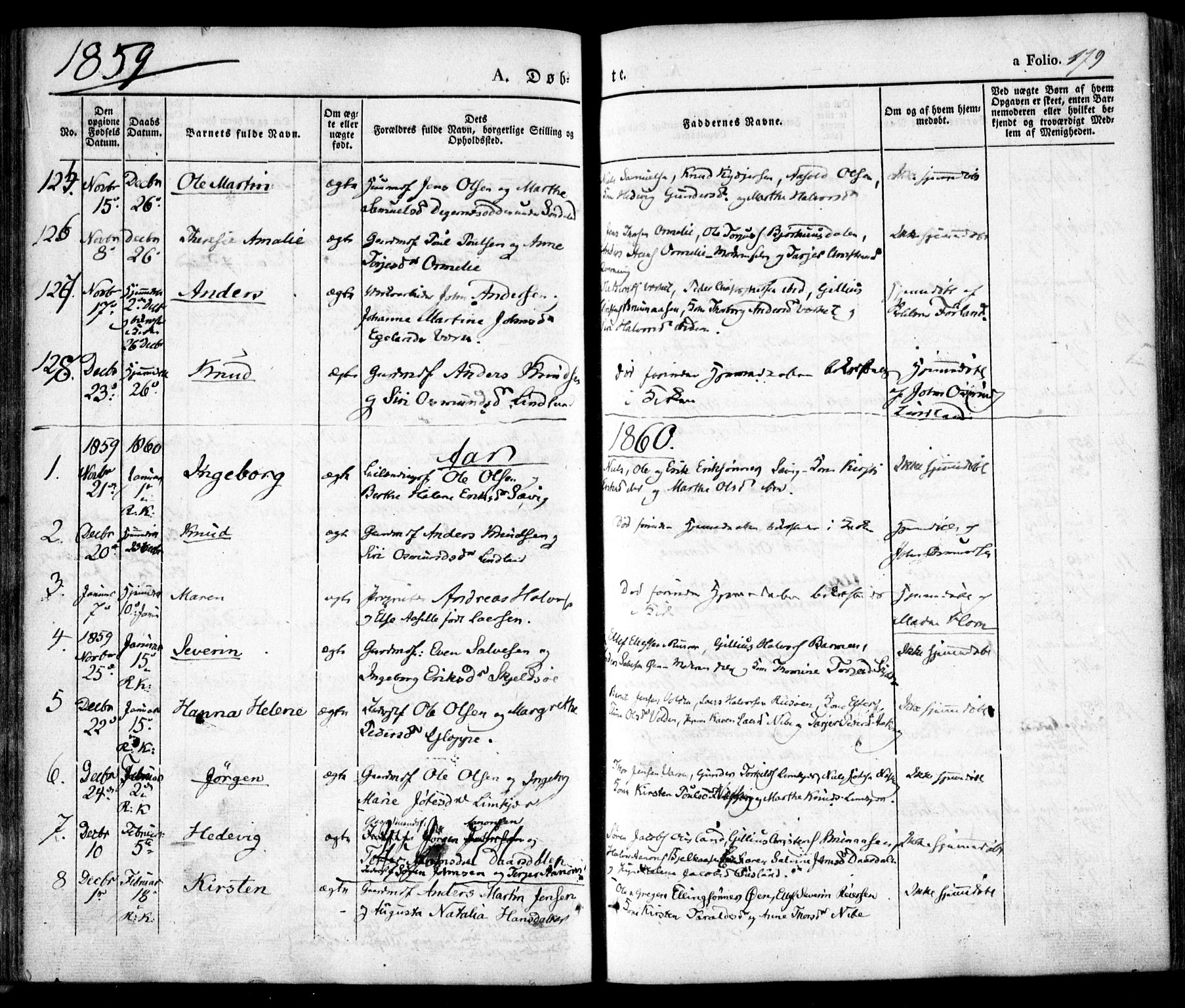 Søndeled sokneprestkontor, SAK/1111-0038/F/Fa/L0002: Parish register (official) no. A 2, 1839-1860, p. 179
