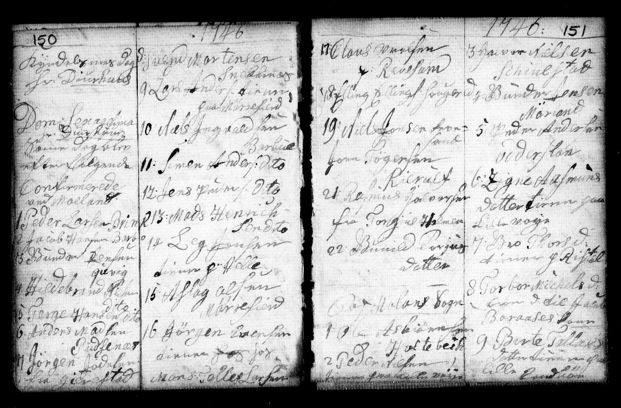 Holt sokneprestkontor, AV/SAK-1111-0021/F/Fa/L0002: Parish register (official) no. A 2, 1739-1753, p. 150-151