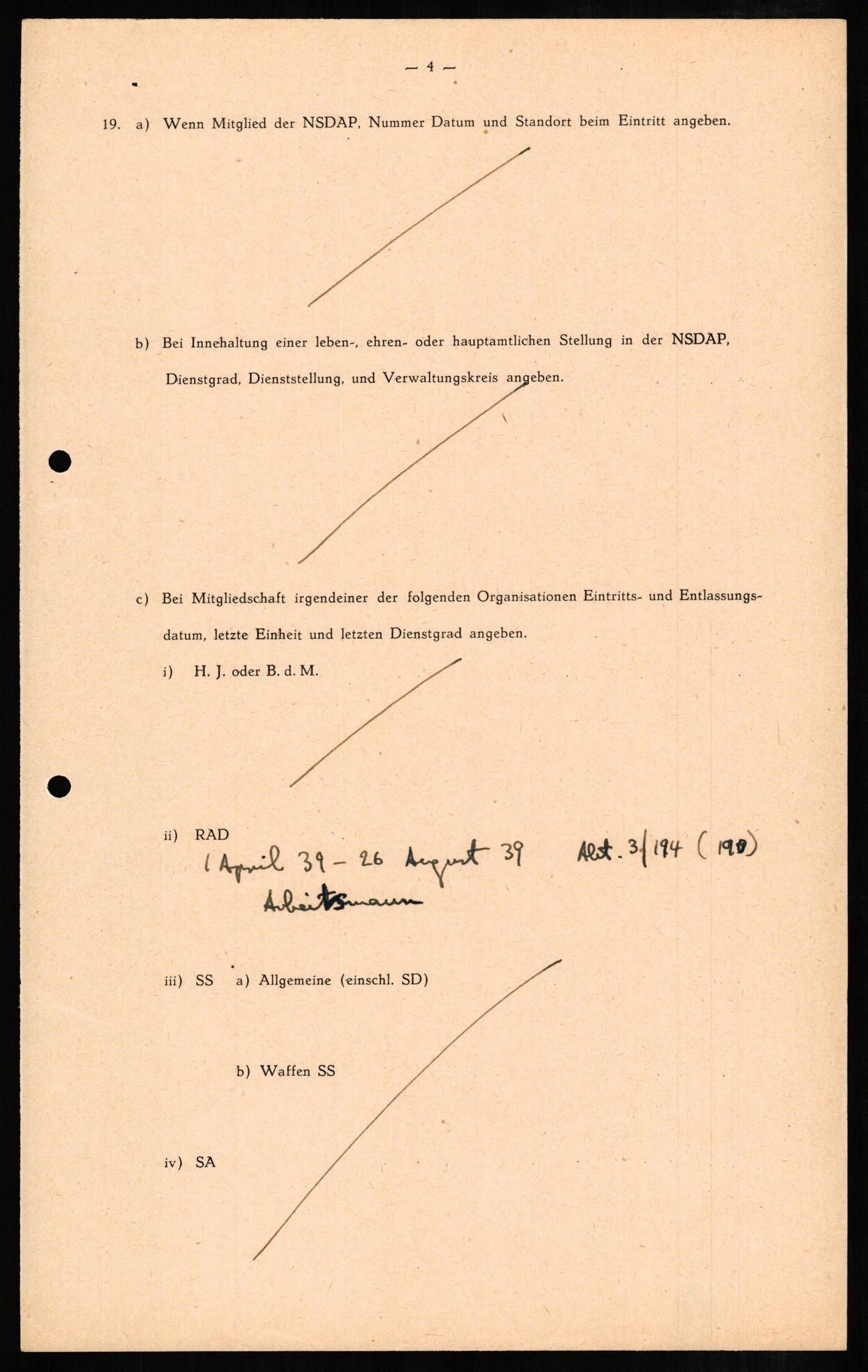 Forsvaret, Forsvarets overkommando II, AV/RA-RAFA-3915/D/Db/L0007: CI Questionaires. Tyske okkupasjonsstyrker i Norge. Tyskere., 1945-1946, p. 68