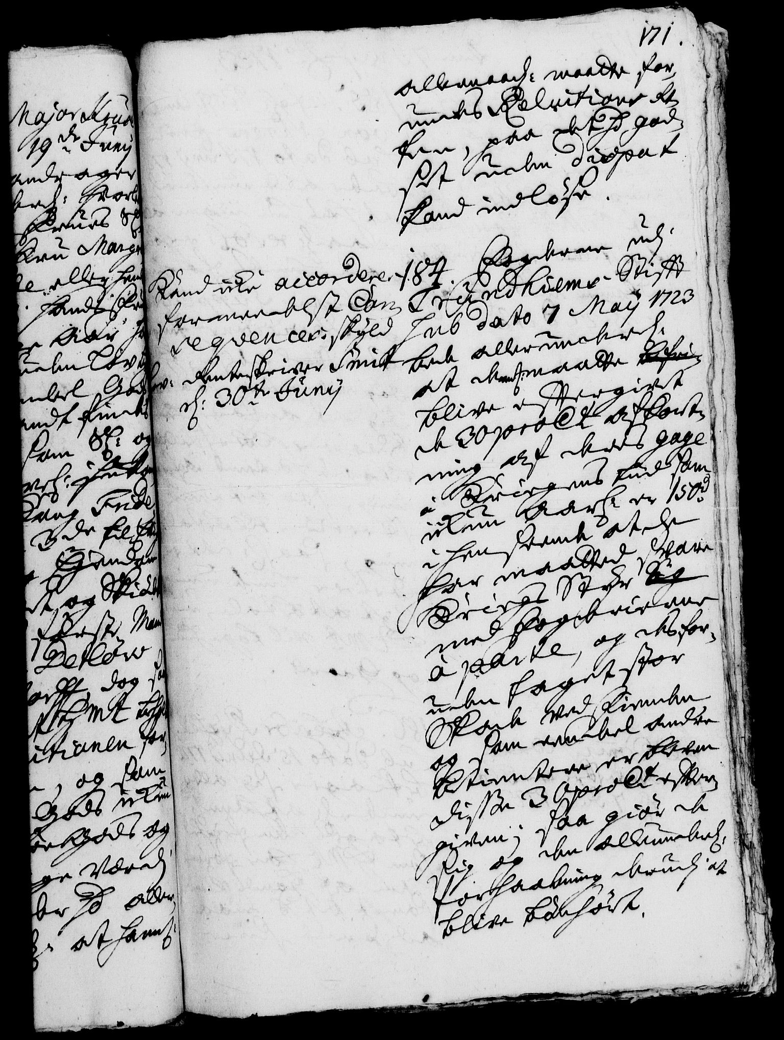 Rentekammeret, Kammerkanselliet, RA/EA-3111/G/Gh/Gha/L0006: Norsk ekstraktmemorialprotokoll (merket RK 53.51), 1723-1724, p. 171