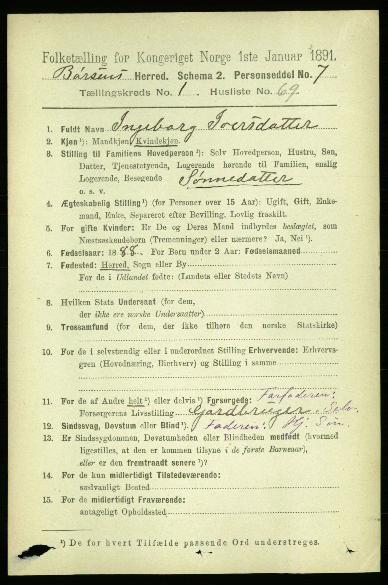 RA, 1891 census for 1658 Børsa, 1891, p. 451