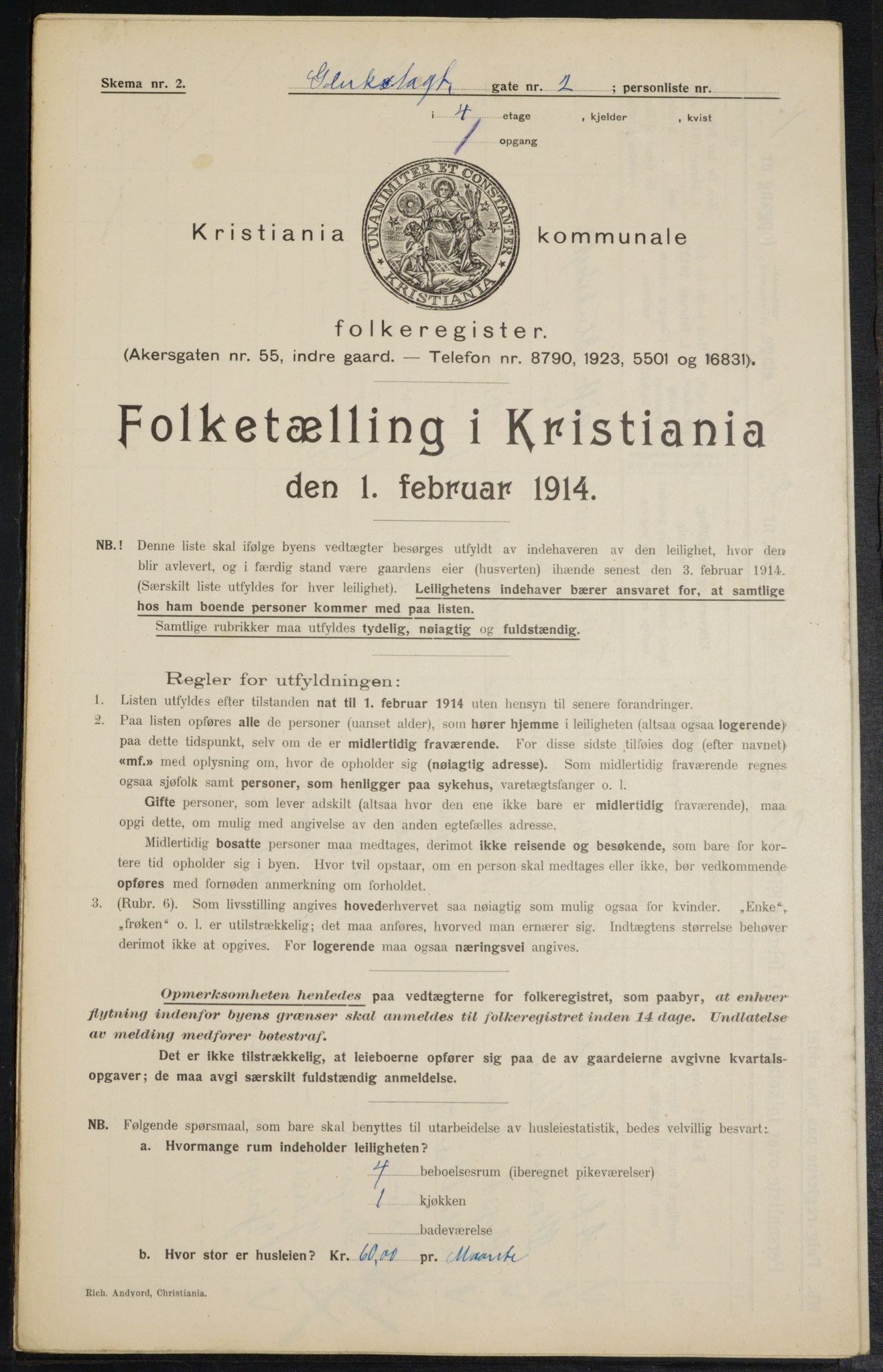 OBA, Municipal Census 1914 for Kristiania, 1914, p. 29505