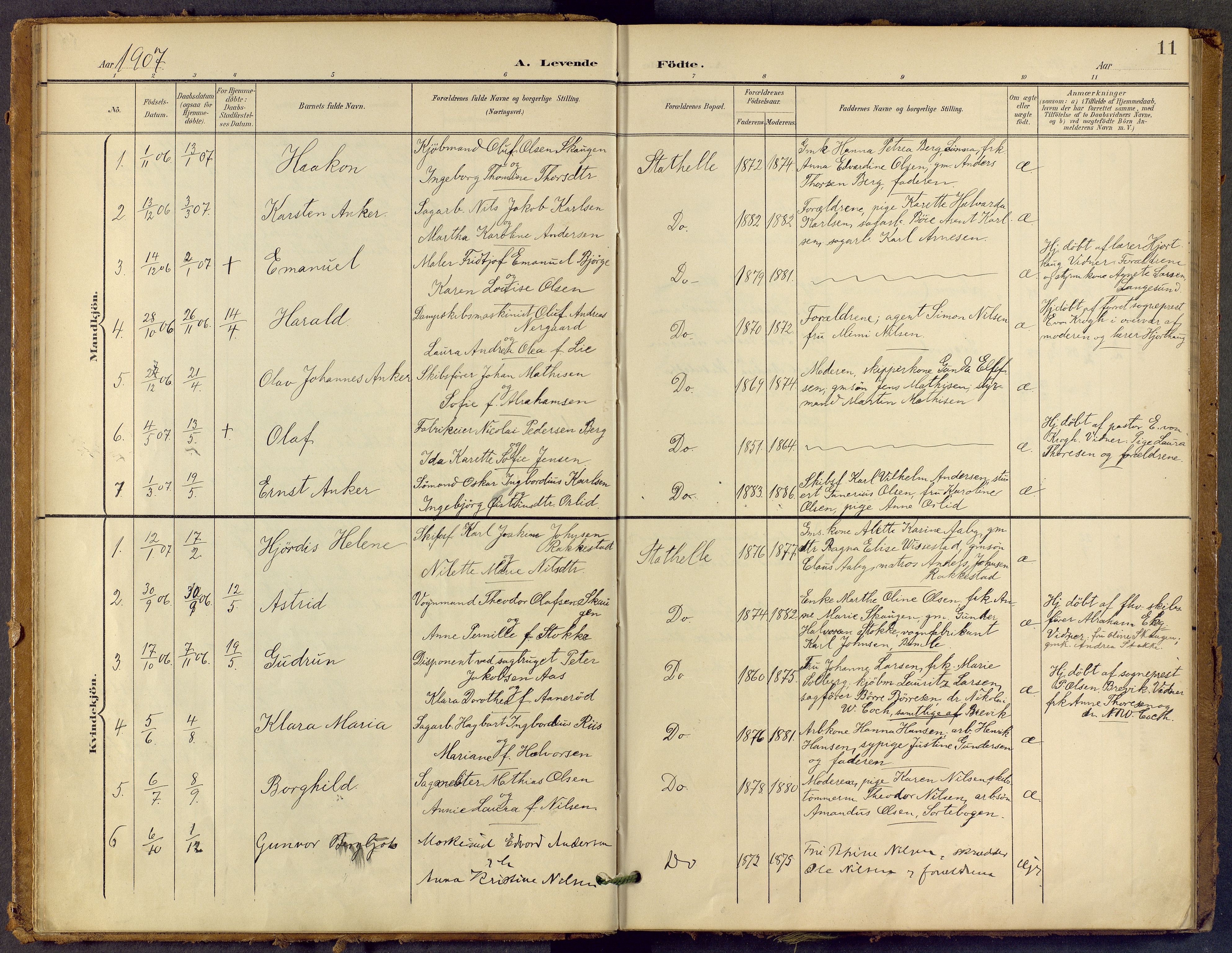 Bamble kirkebøker, SAKO/A-253/F/Fb/L0002: Parish register (official) no. II 2, 1900-1921, p. 11