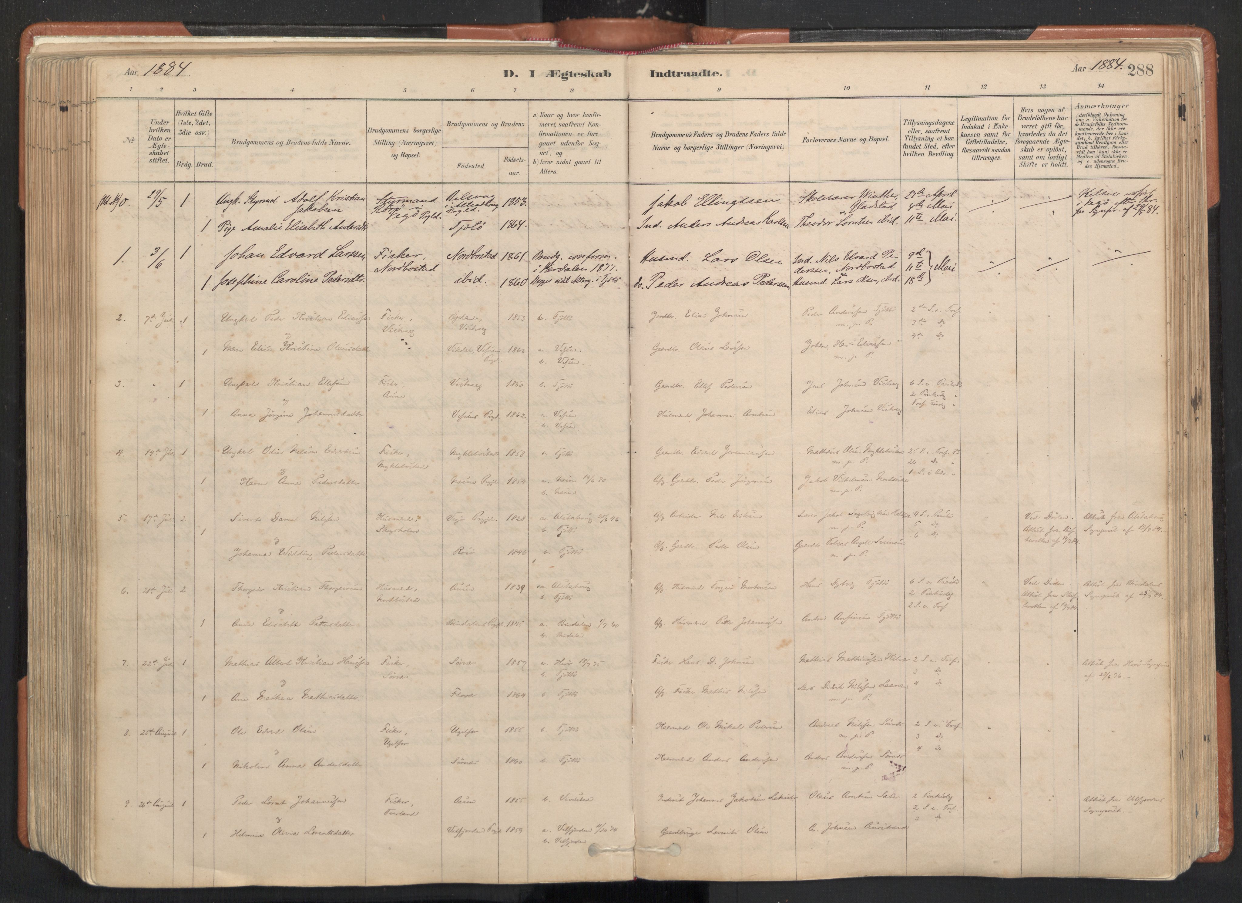 Ministerialprotokoller, klokkerbøker og fødselsregistre - Nordland, SAT/A-1459/817/L0264: Parish register (official) no. 817A04, 1878-1907, p. 288
