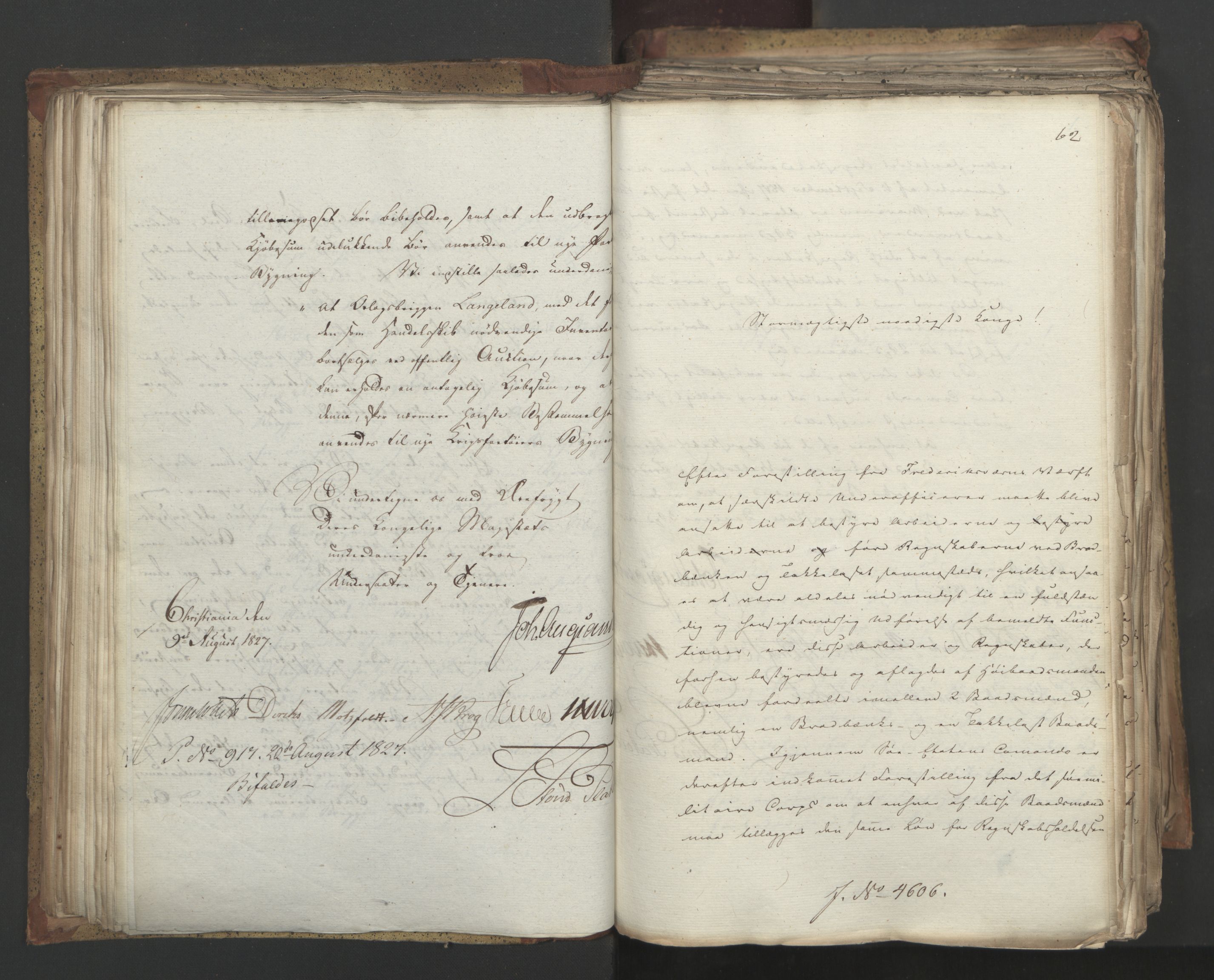 Statsrådsavdelingen i Stockholm, AV/RA-S-1003/D/Da/L0052: Regjeringsinnstillinger nr. 4566-4799, 1827, p. 135