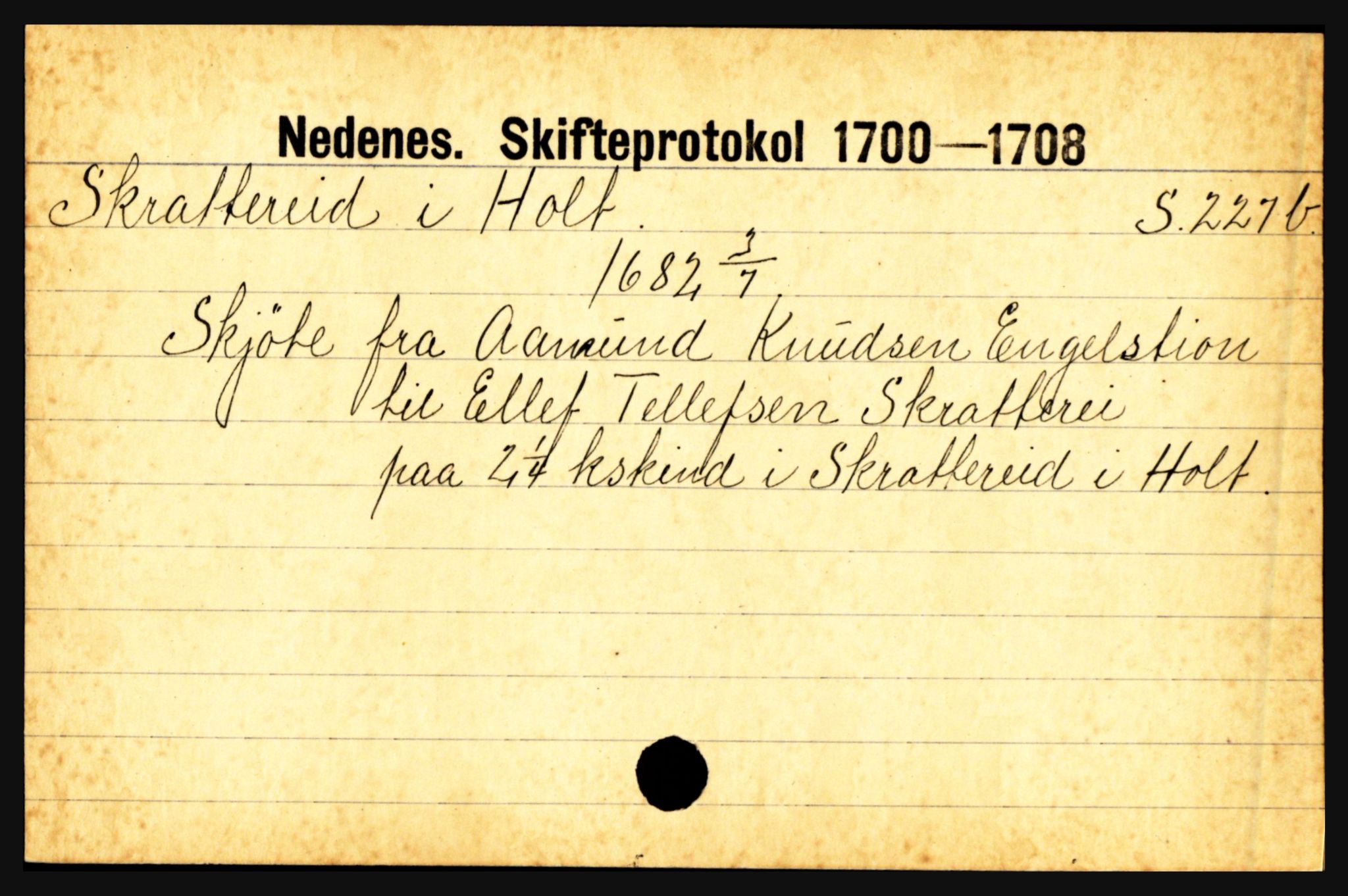 Nedenes sorenskriveri før 1824, AV/SAK-1221-0007/H, p. 27187