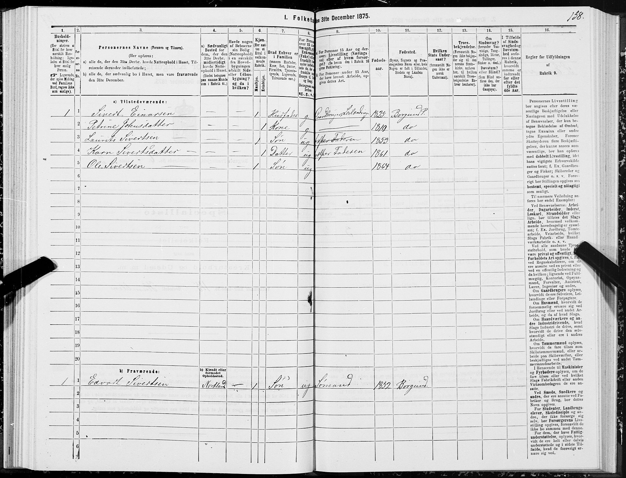 SAT, 1875 census for 1531P Borgund, 1875, p. 2138