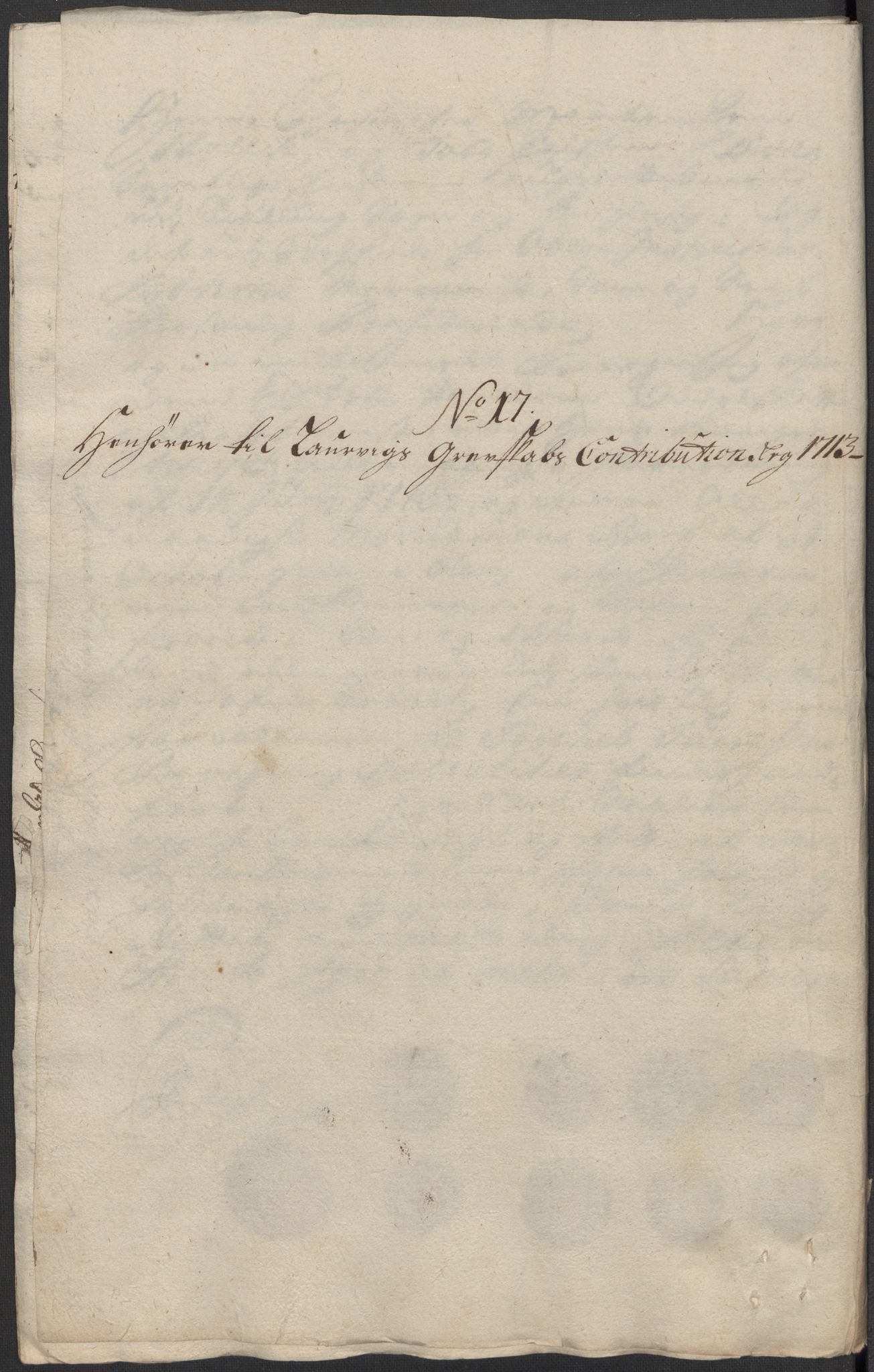 Rentekammeret inntil 1814, Reviderte regnskaper, Fogderegnskap, AV/RA-EA-4092/R33/L1985: Fogderegnskap Larvik grevskap, 1713, p. 267