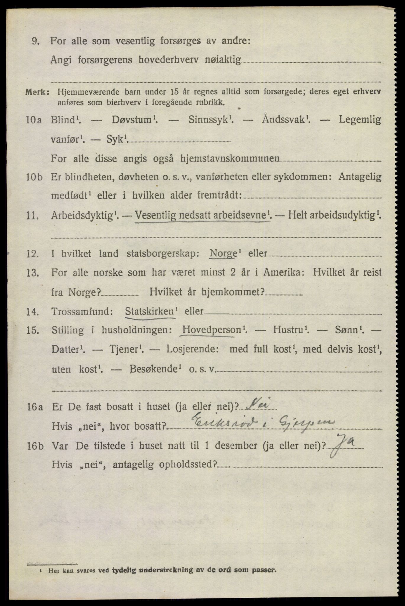 SAKO, 1920 census for Gjerpen, 1920, p. 6847