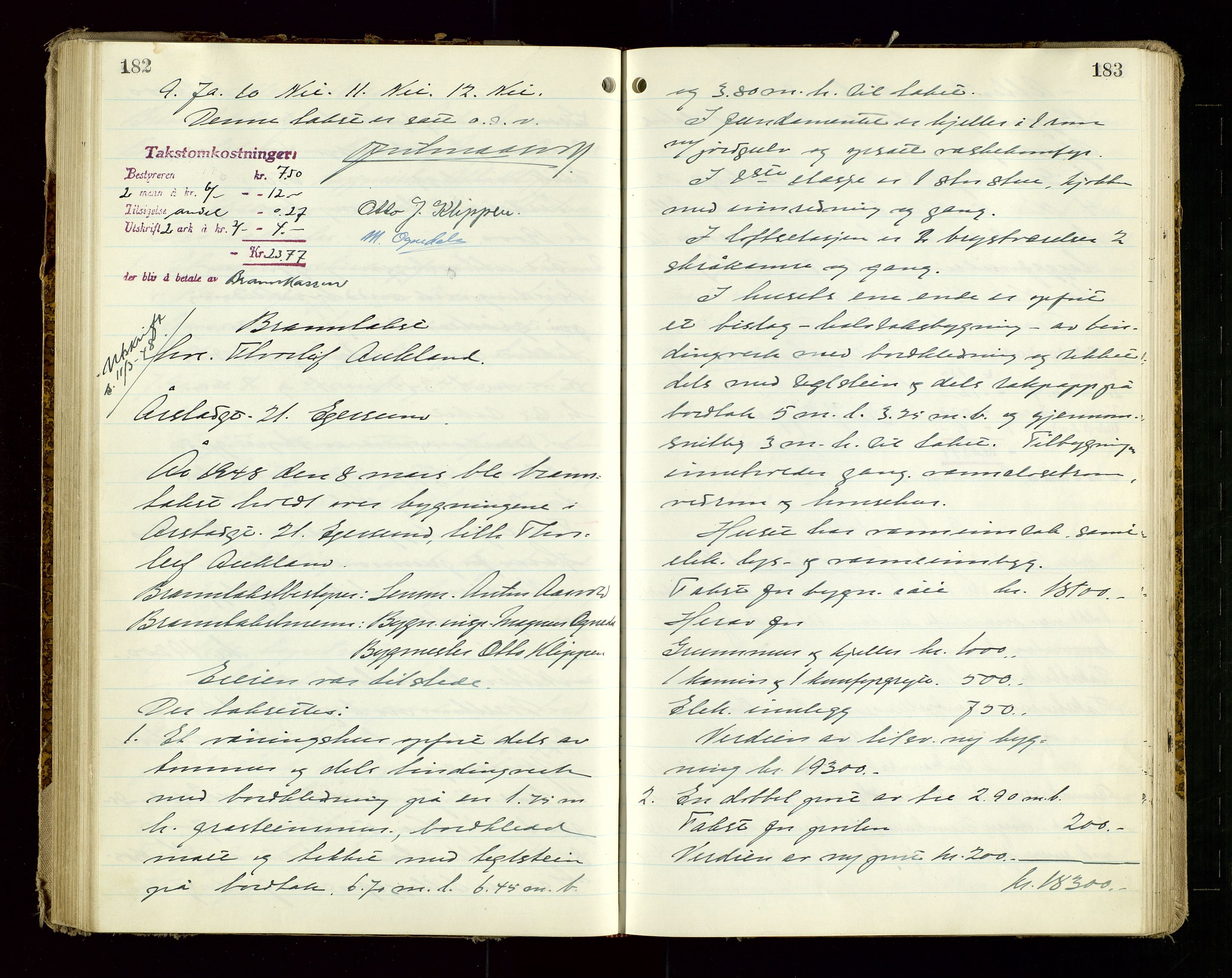 Eigersund lensmannskontor, AV/SAST-A-100171/God/L0013: "Branntakstprotokoll", 1944-1951, p. 182-183