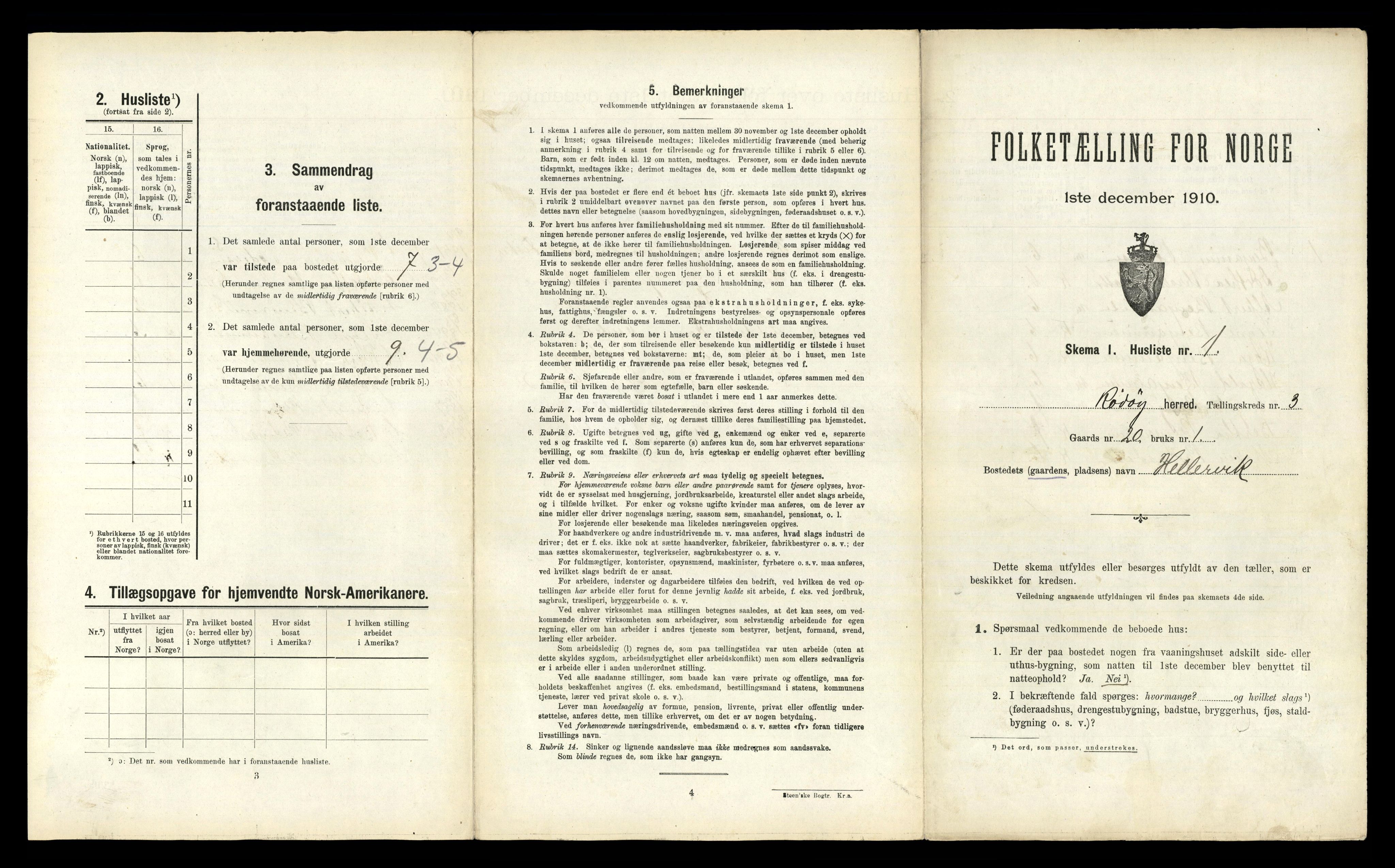 RA, 1910 census for Rødøy, 1910, p. 239