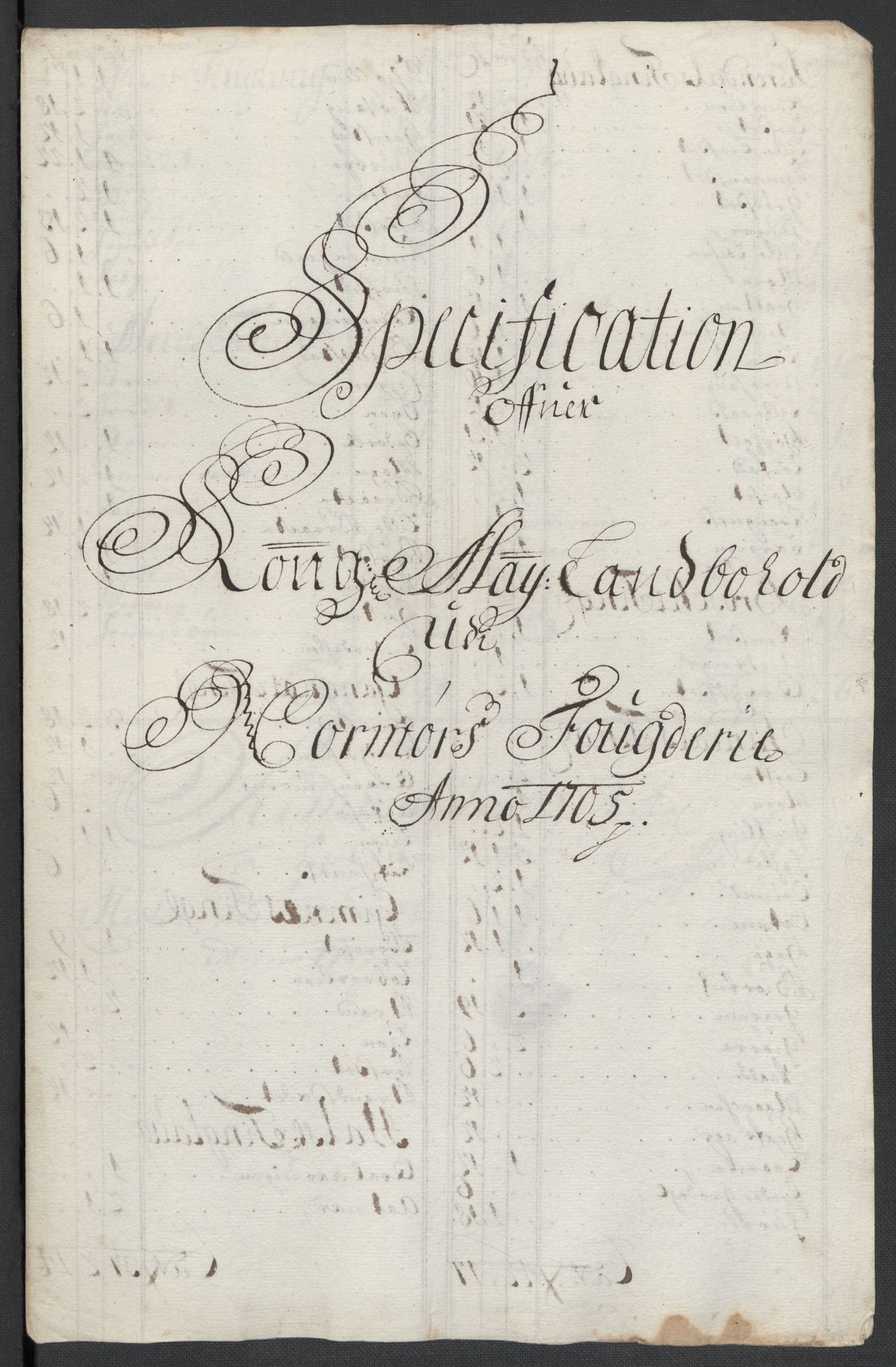 Rentekammeret inntil 1814, Reviderte regnskaper, Fogderegnskap, RA/EA-4092/R56/L3741: Fogderegnskap Nordmøre, 1705, p. 93
