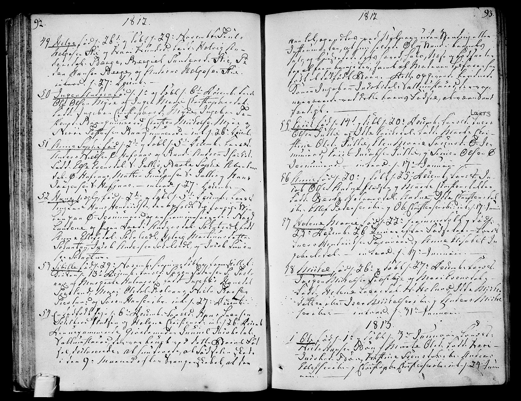 Andebu kirkebøker, AV/SAKO-A-336/F/Fa/L0003: Parish register (official) no. 3 /1, 1803-1828, p. 92-93